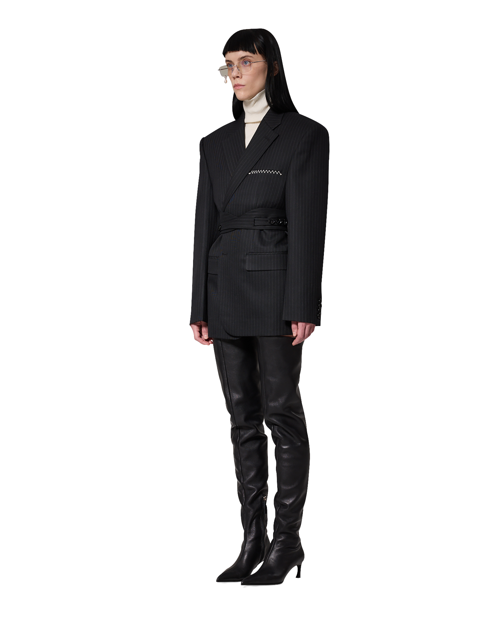 Kimhe Kim - Daniel Jacket With Belt (Black) product image 3 | TRAB K-Fashion Australia