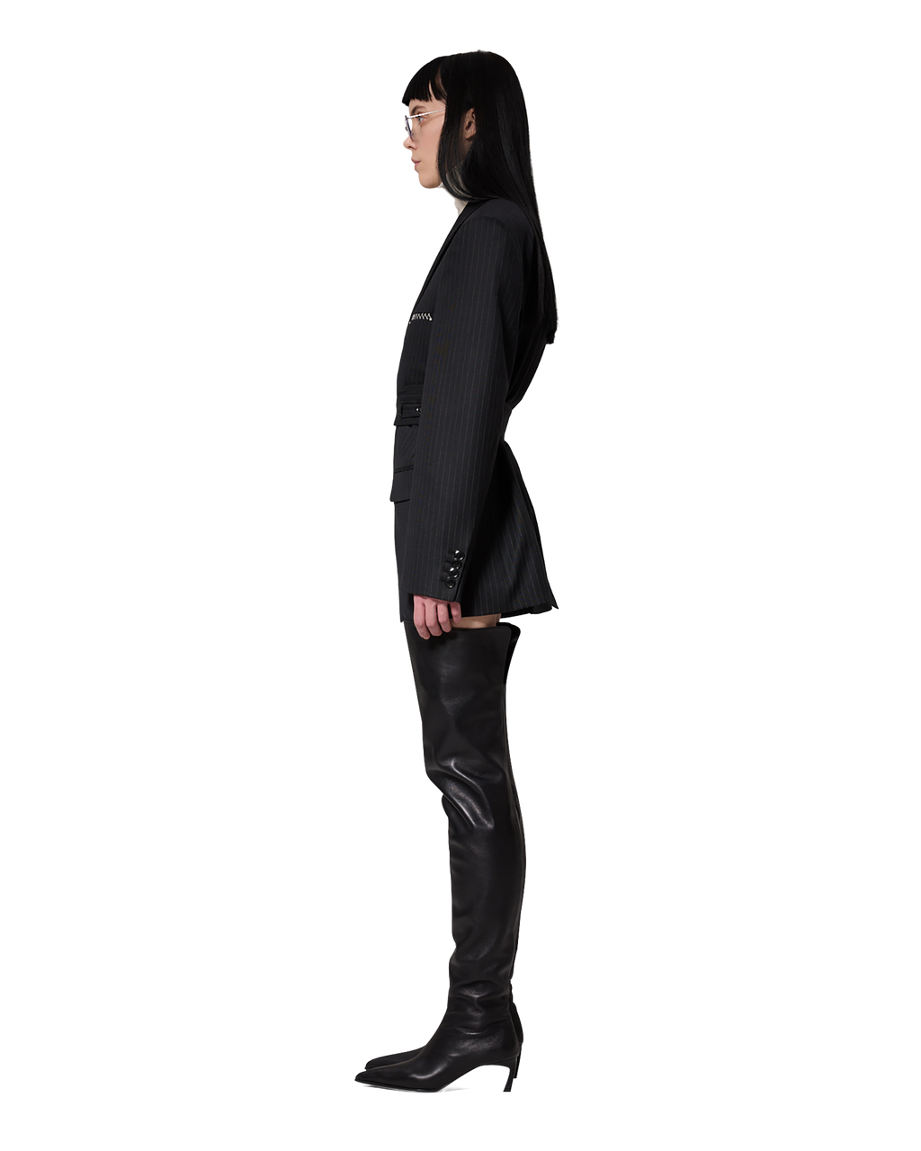 Kimhe Kim - Daniel Jacket With Belt (Black) product image 4 | TRAB K-Fashion Australia