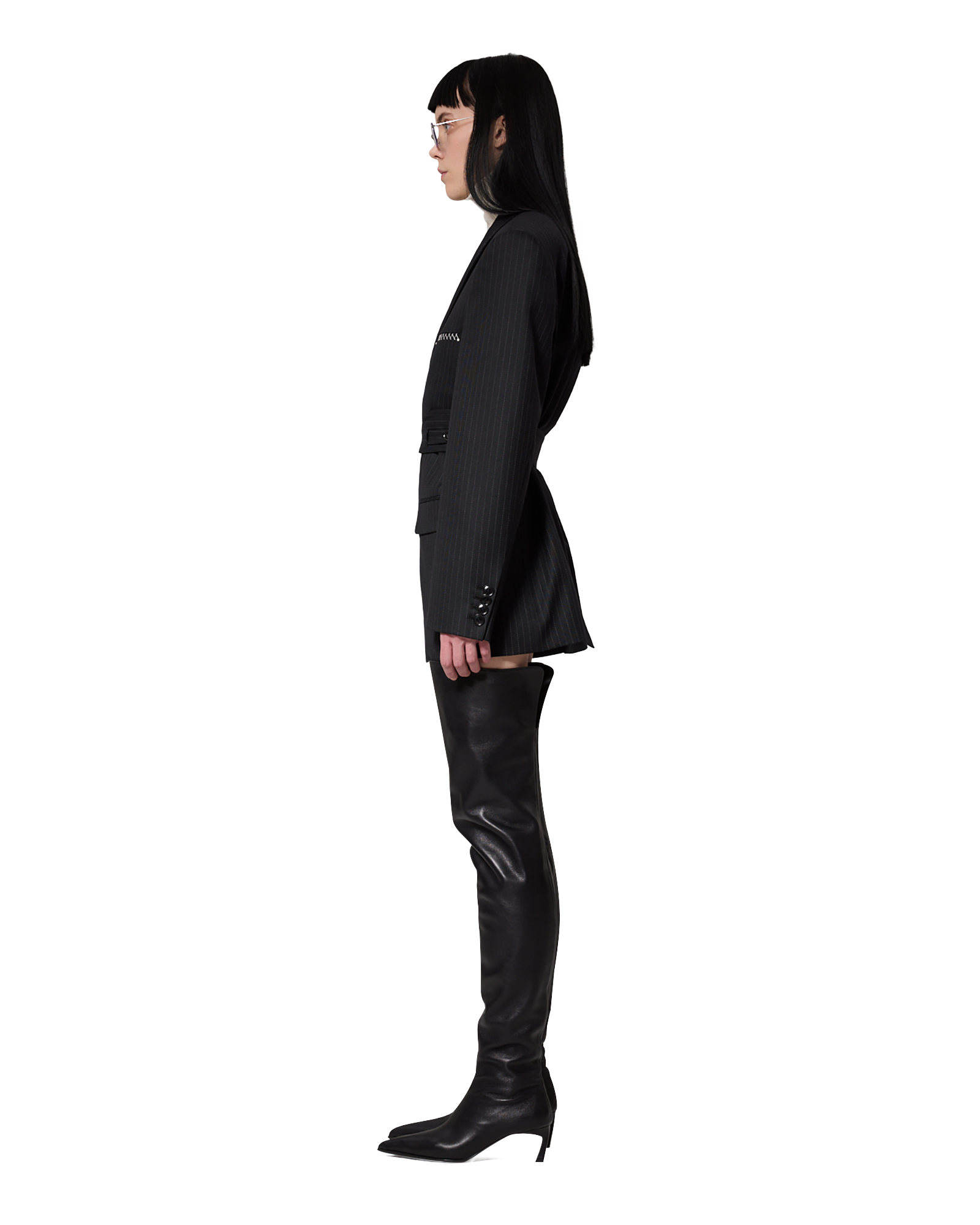 Kimhe Kim - Daniel Jacket With Belt (Black) product image 4 | TRAB K-Fashion Australia