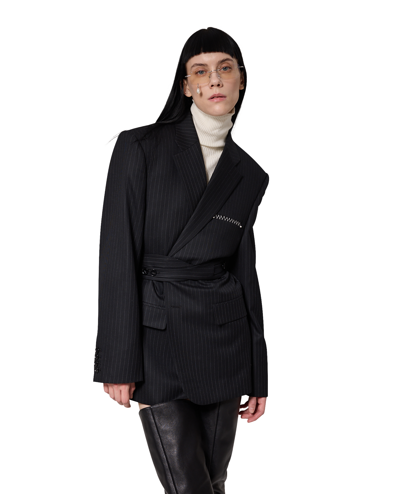 Kimhe Kim - Daniel Jacket With Belt (Black) product image 7 | TRAB K-Fashion Australia