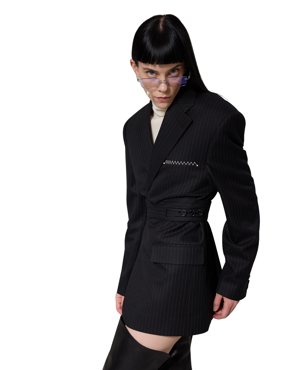 Kimhe Kim - Daniel Jacket With Belt (Black) product image 15 | TRAB K-Fashion Australia