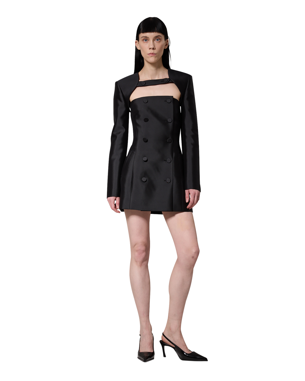 Kimhe Kim - Emma Double Mini Dress (Black) product image 1 | TRAB K-Fashion Australia