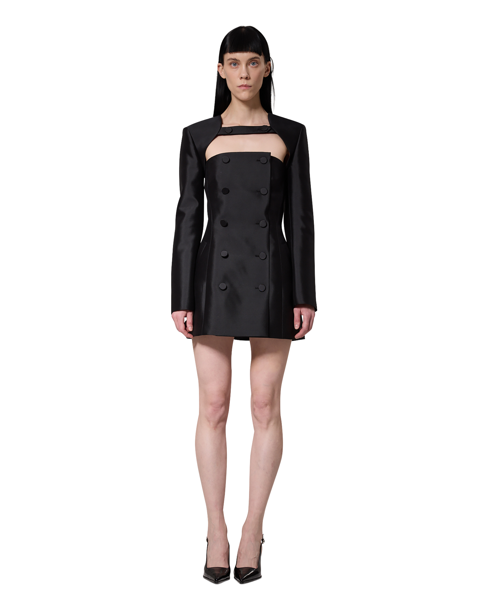 Kimhe Kim - Emma Double Mini Dress (Black) product image 2 | TRAB K-Fashion Australia