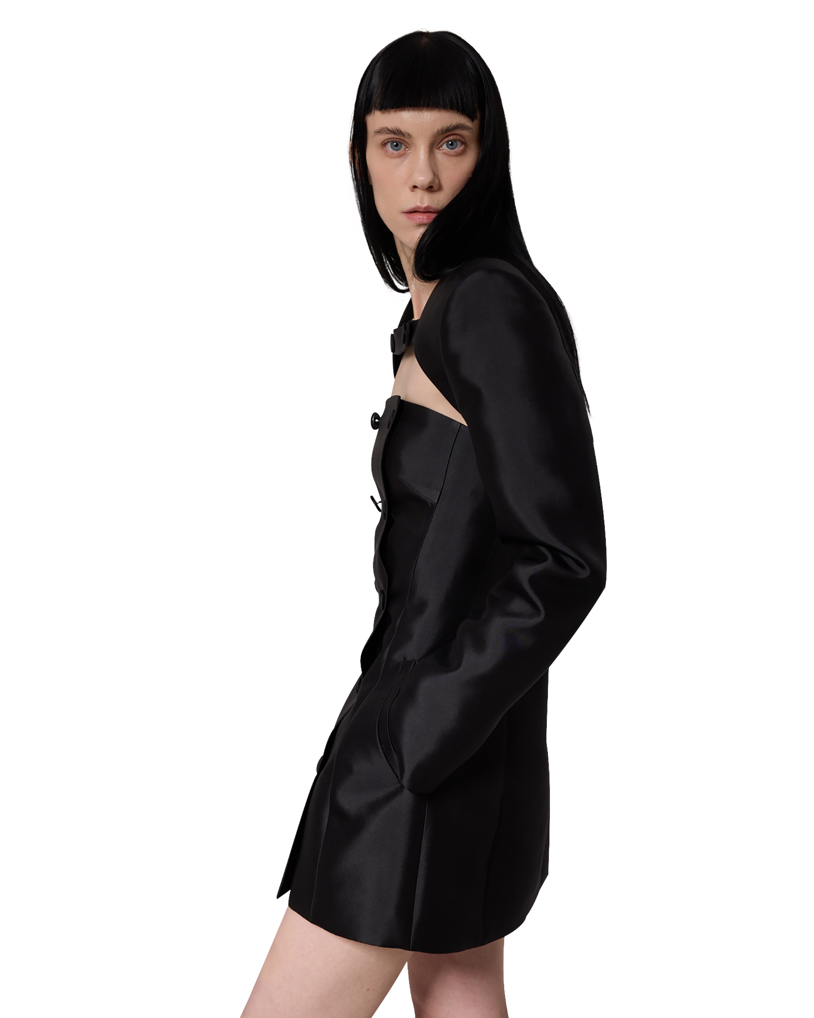 Kimhe Kim - Emma Double Mini Dress (Black) product image 9 | TRAB K-Fashion Australia