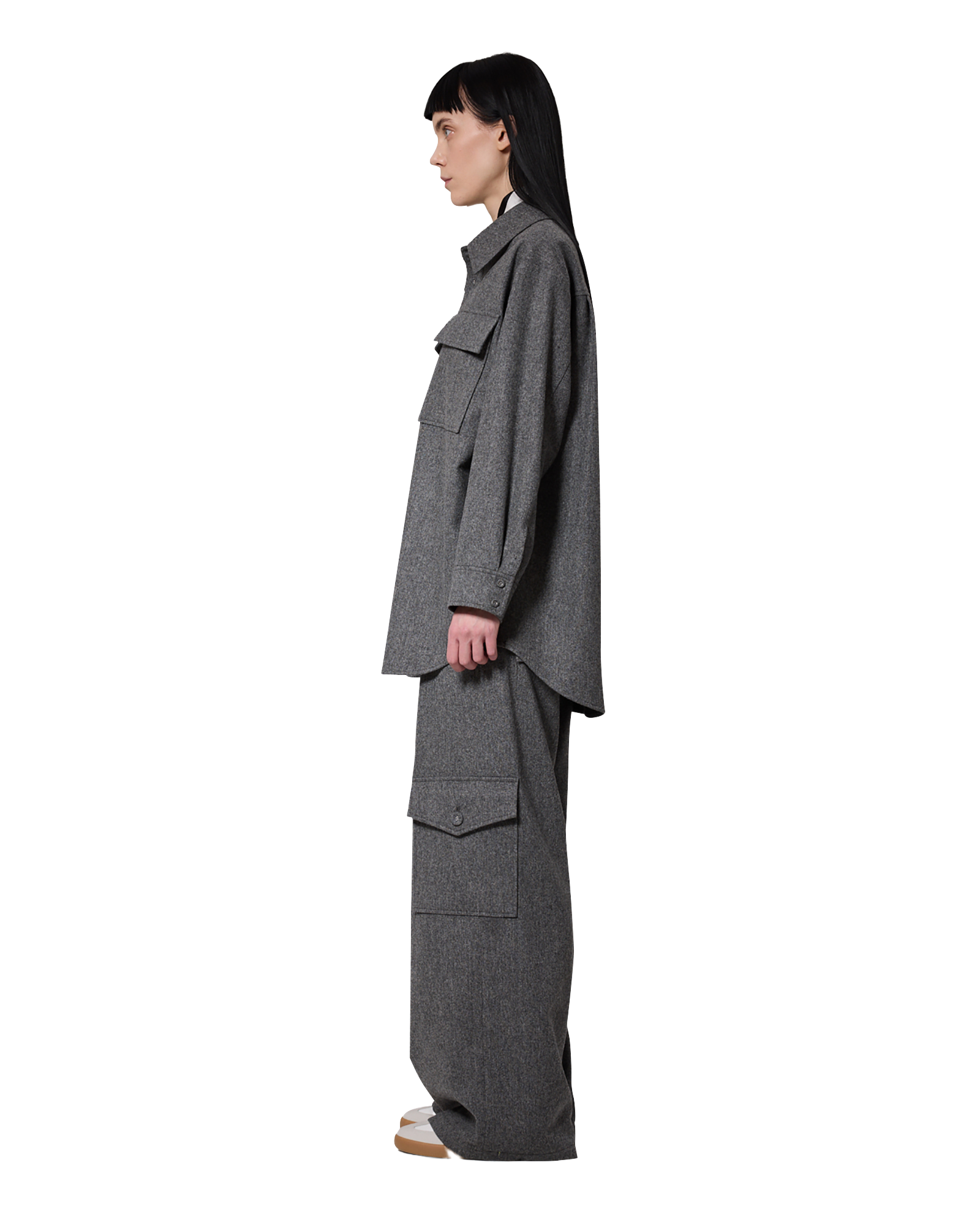 Kimhe Kim - Victor Shirt (Grey) product image 3 | TRAB K-Fashion Australia