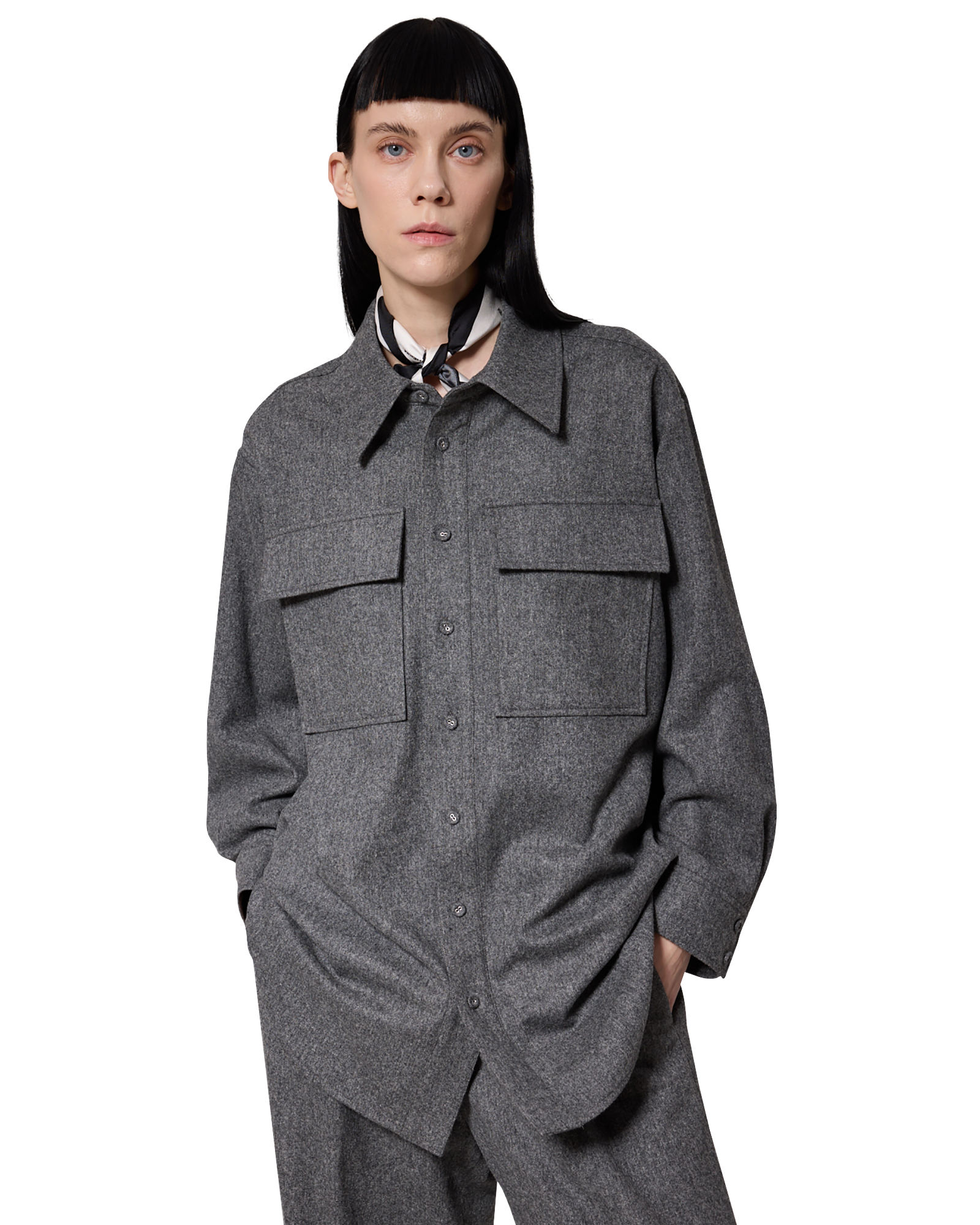 Kimhe Kim - Victor Shirt (Grey) product image 6 | TRAB K-Fashion Australia