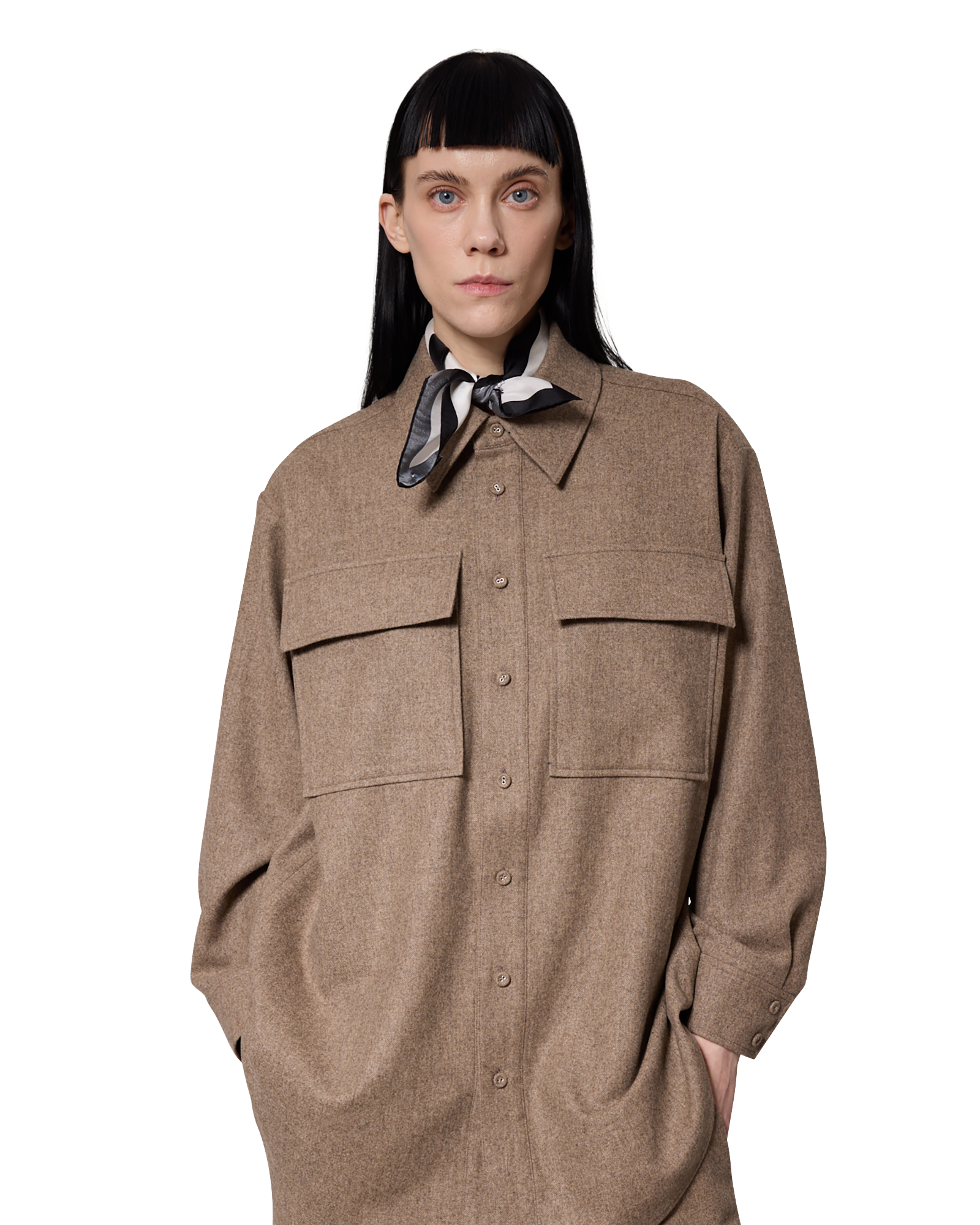 Kimhe Kim - Victor Shirt (Beige) product image 7 | TRAB K-Fashion Australia