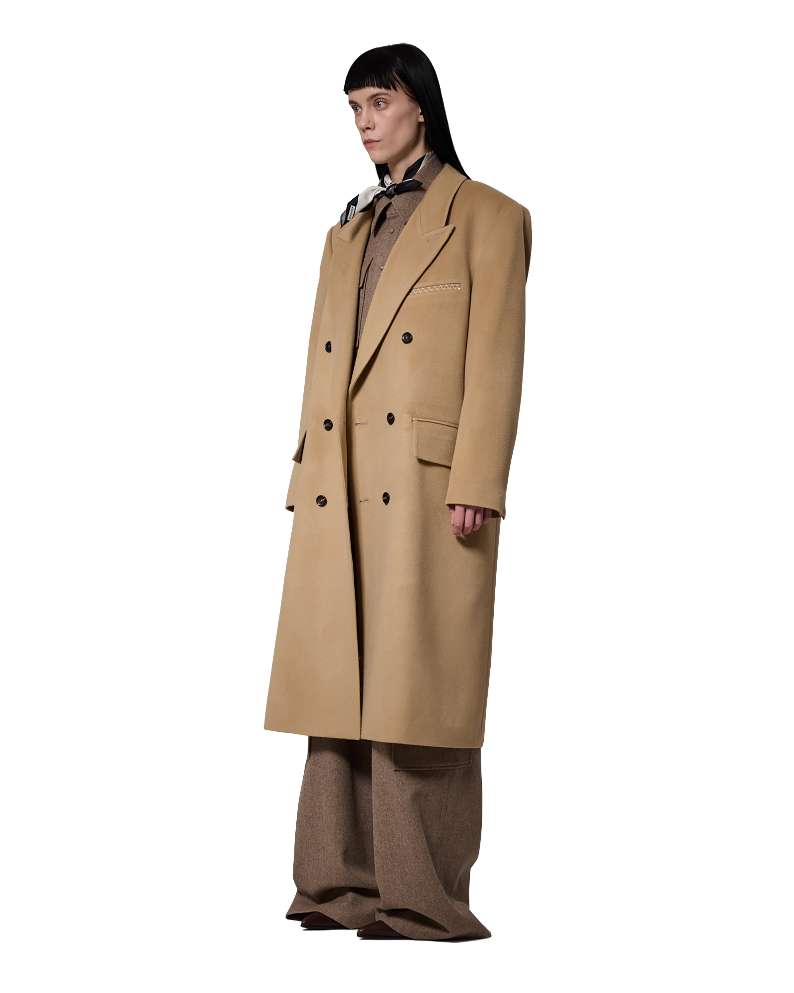 Kimhe Kim - Daniel Double Brestead Coat (Beige) product image 3 | TRAB K-Fashion Australia
