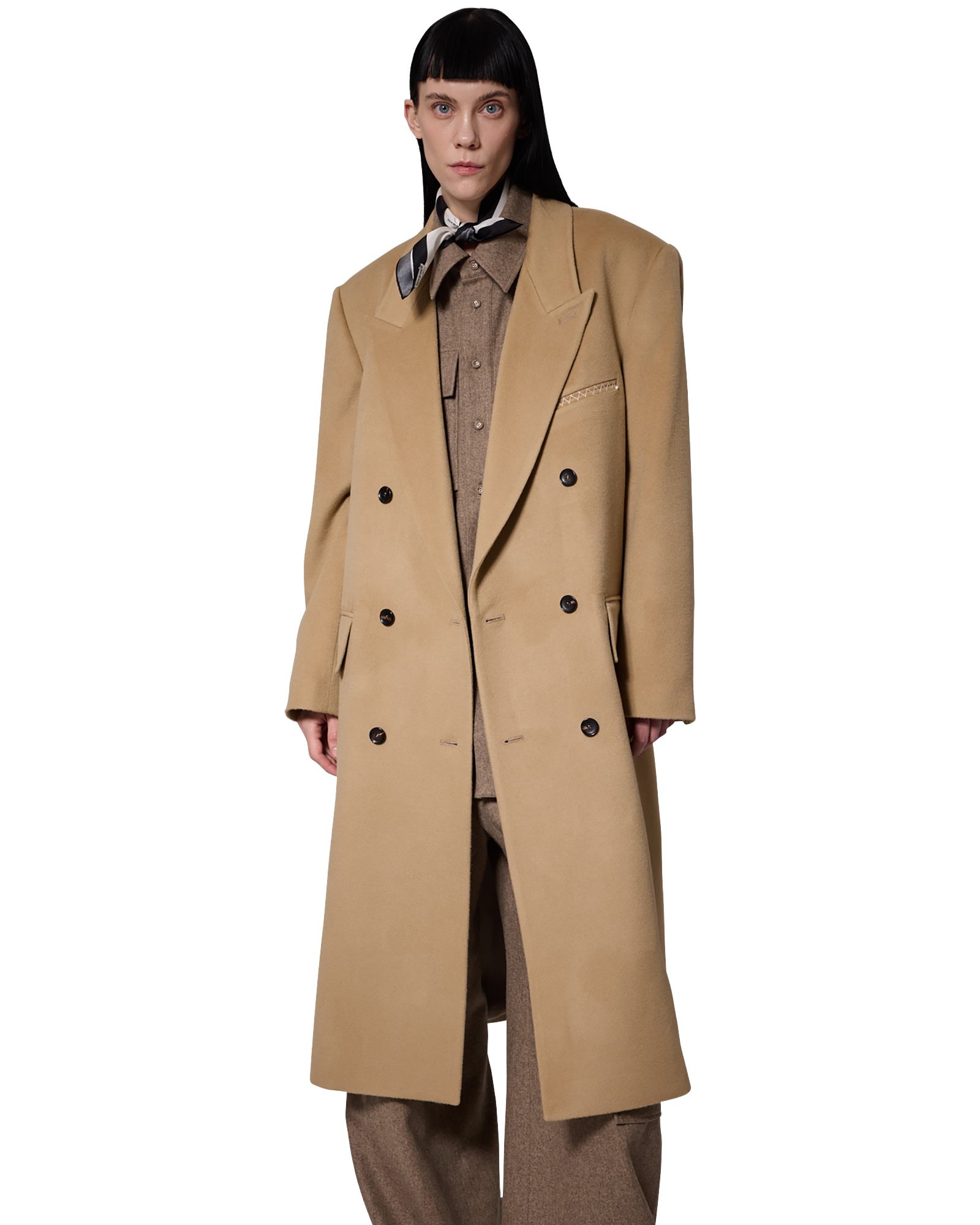Kimhe Kim - Daniel Double Brestead Coat (Beige) product image 7 | TRAB K-Fashion Australia