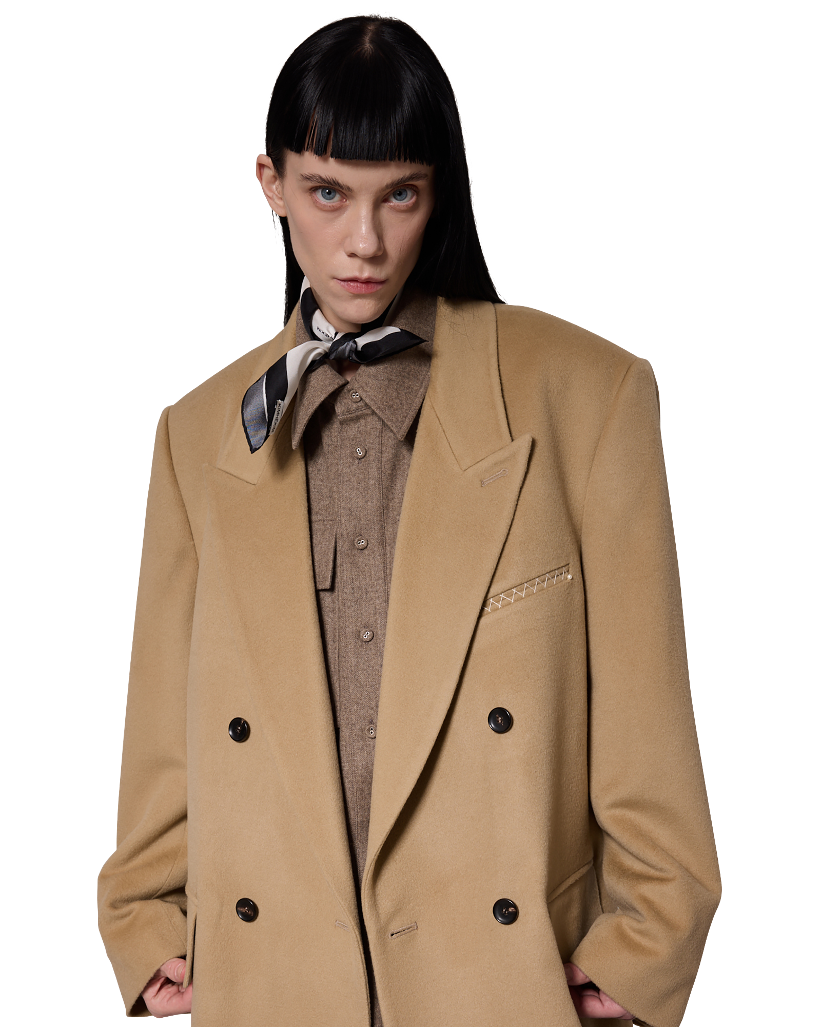 Kimhe Kim - Daniel Double Brestead Coat (Beige) product image 8 | TRAB K-Fashion Australia