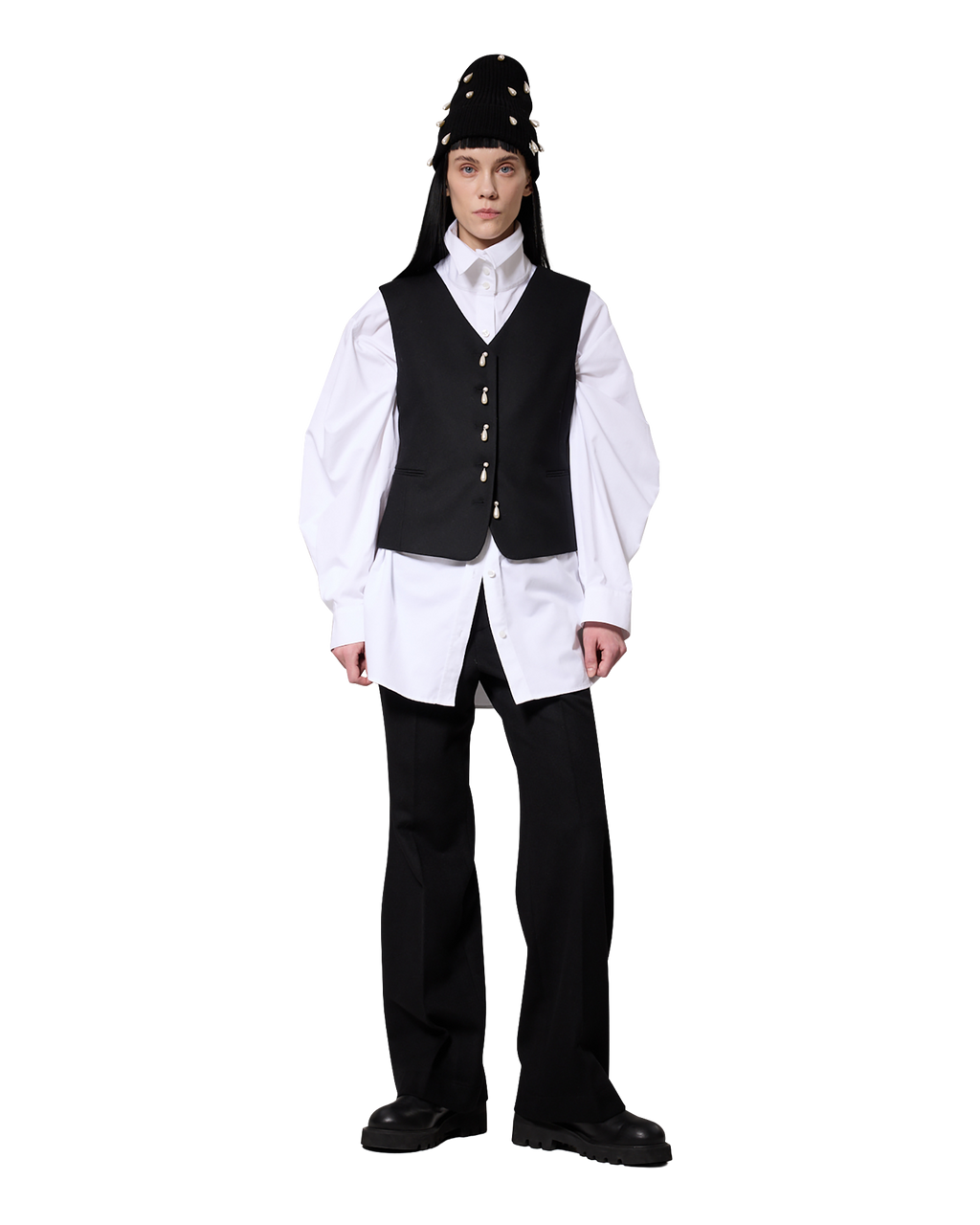Kimhe Kim - Pearl Embellished Beanie (Black) product image 11 | TRAB K-Fashion Australia