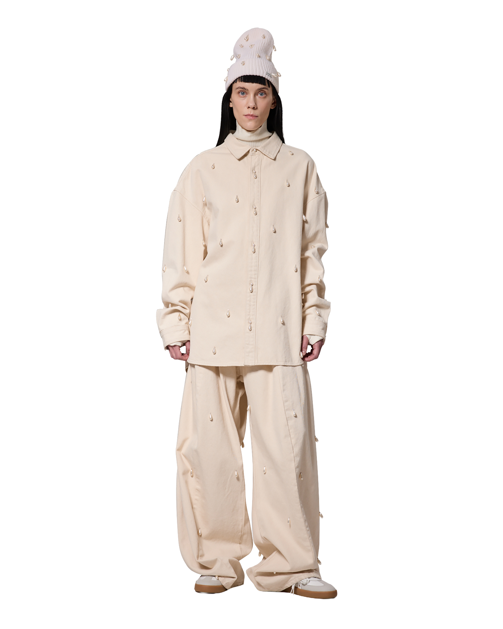 Kimhe Kim - Ariel Denim Shirt (Ivory) product image 1 | TRAB K-Fashion Australia