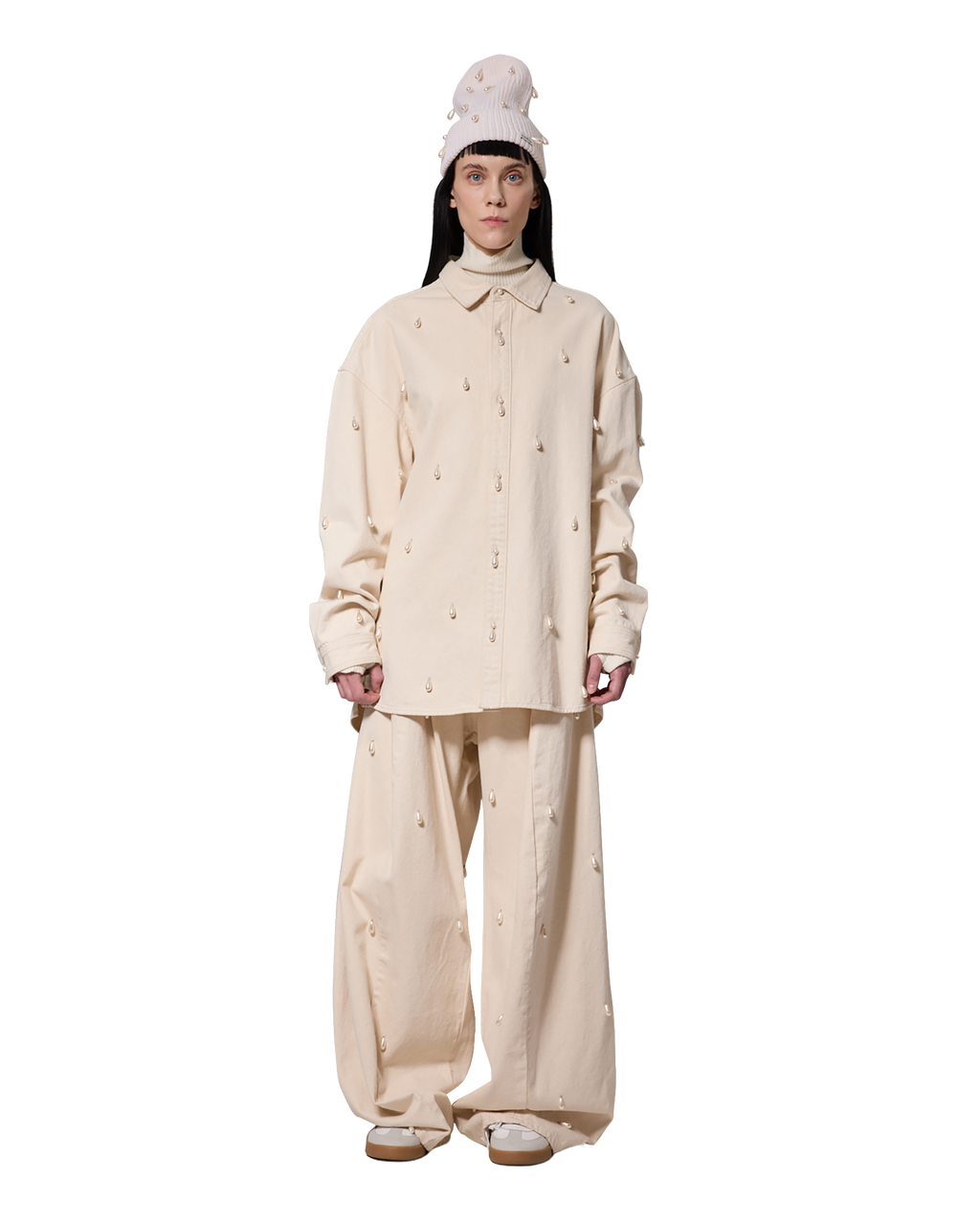 Kimhe Kim - Ariel Denim Shirt (Ivory) product image 2 | TRAB K-Fashion Australia