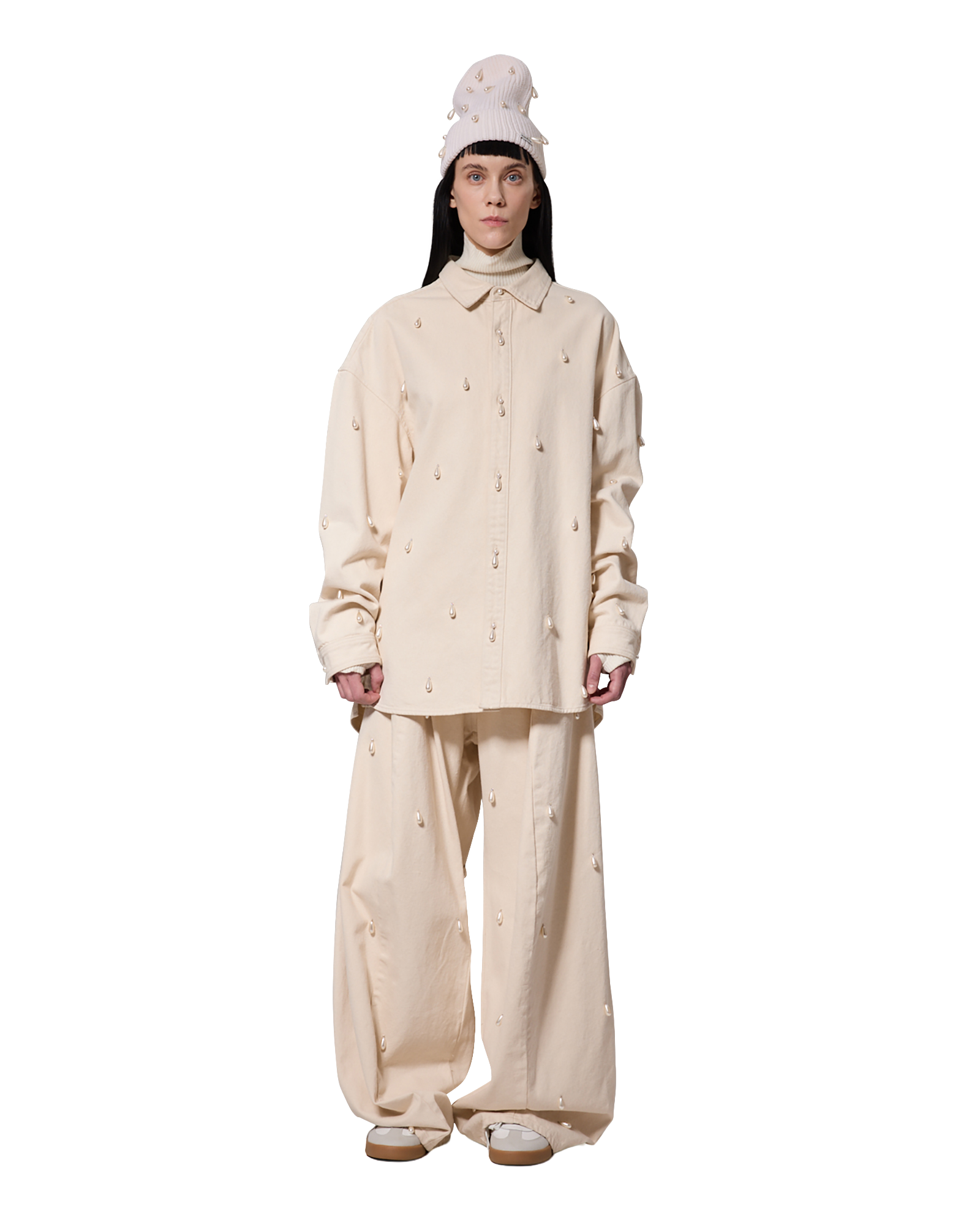 Kimhe Kim - Ariel Denim Shirt (Ivory) product image 2 | TRAB K-Fashion Australia