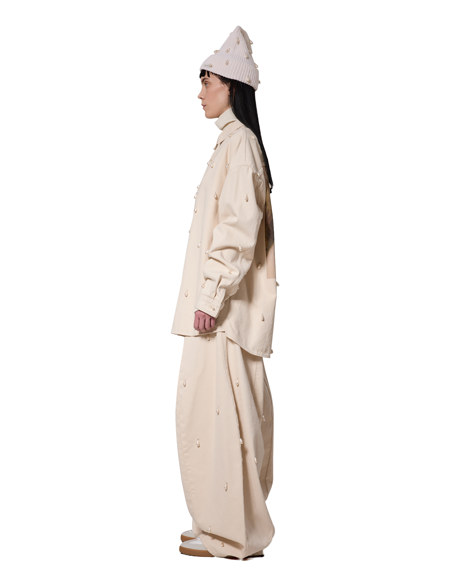 Kimhe Kim - Ariel Denim Shirt (Ivory) product image 4 | TRAB K-Fashion Australia