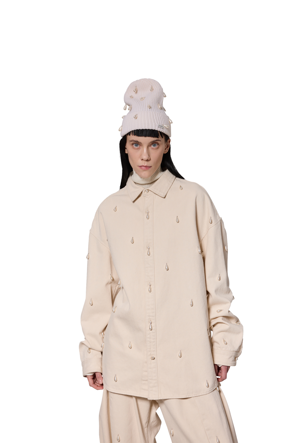 Kimhe Kim - Ariel Denim Shirt (Ivory) product image 7 | TRAB K-Fashion Australia