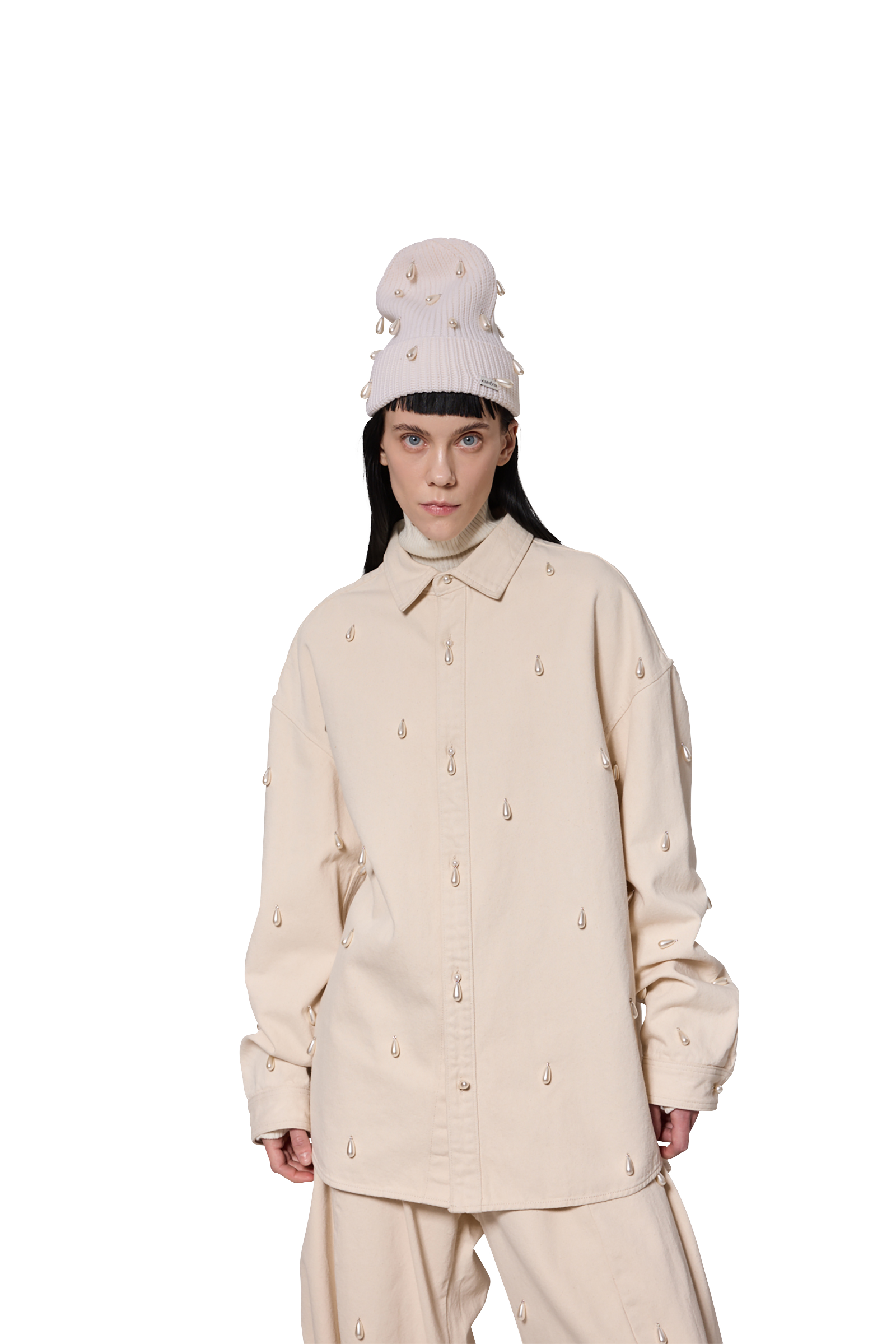 Kimhe Kim - Ariel Denim Shirt (Ivory) product image 7 | TRAB K-Fashion Australia