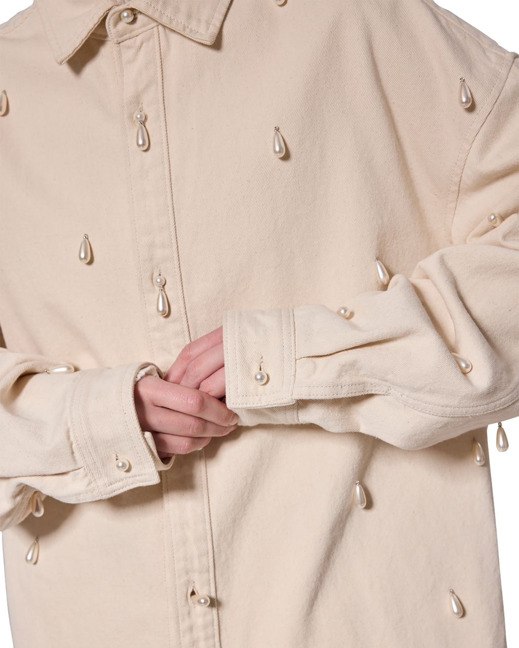 Kimhe Kim - Ariel Denim Shirt (Ivory) product image 14 | TRAB K-Fashion Australia
