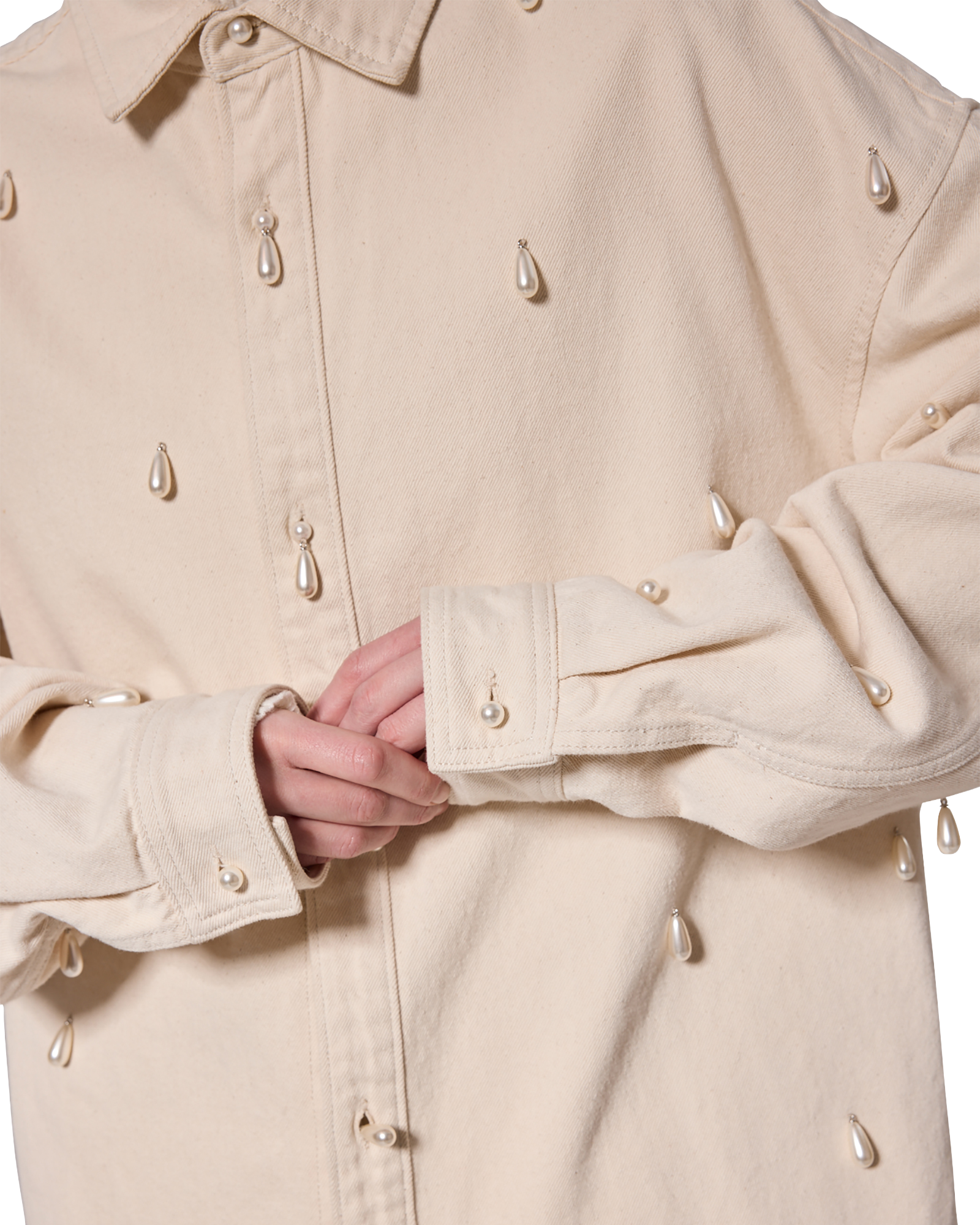 Kimhe Kim - Ariel Denim Shirt (Ivory) product image 14 | TRAB K-Fashion Australia