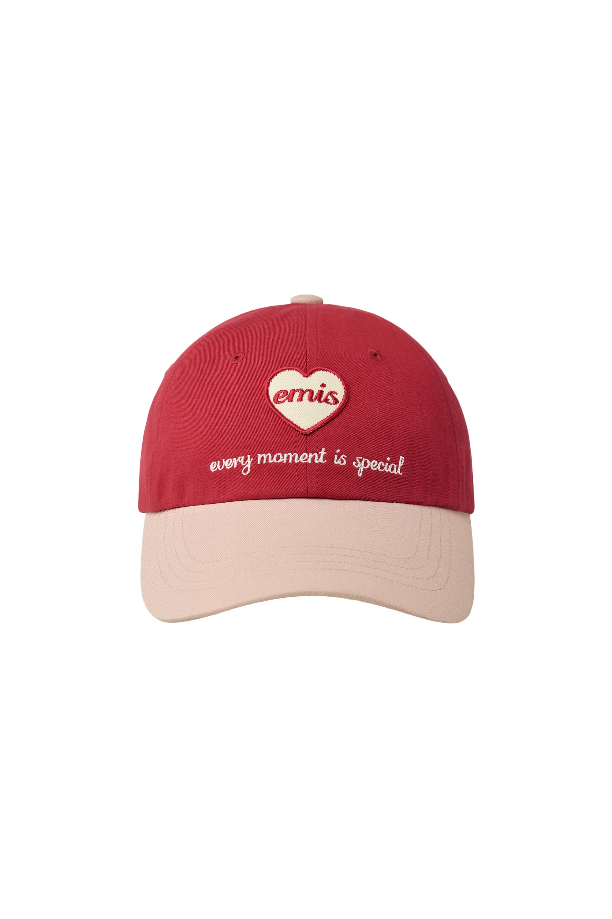 Emis - Heart Wappen Tone On Tone Ball Cap (Red) product image 1 | TRAB K-Fashion Australia