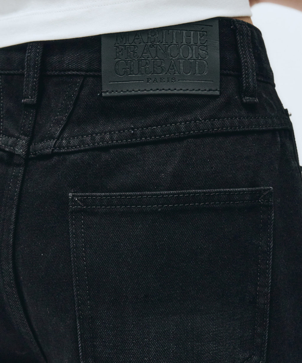Marithe & Francois Girbaud - Long Bermuda Denim Pants (Black) product image 2 | TRAB K-Fashion Australia