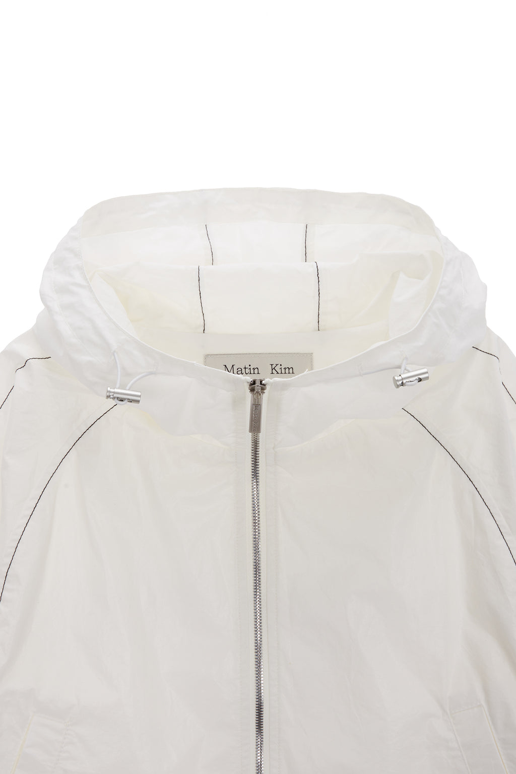 Matin Kim - Matin Crop Hoody Coating Jumper (Ivory) product image 3 | TRAB K-Fashion Australia