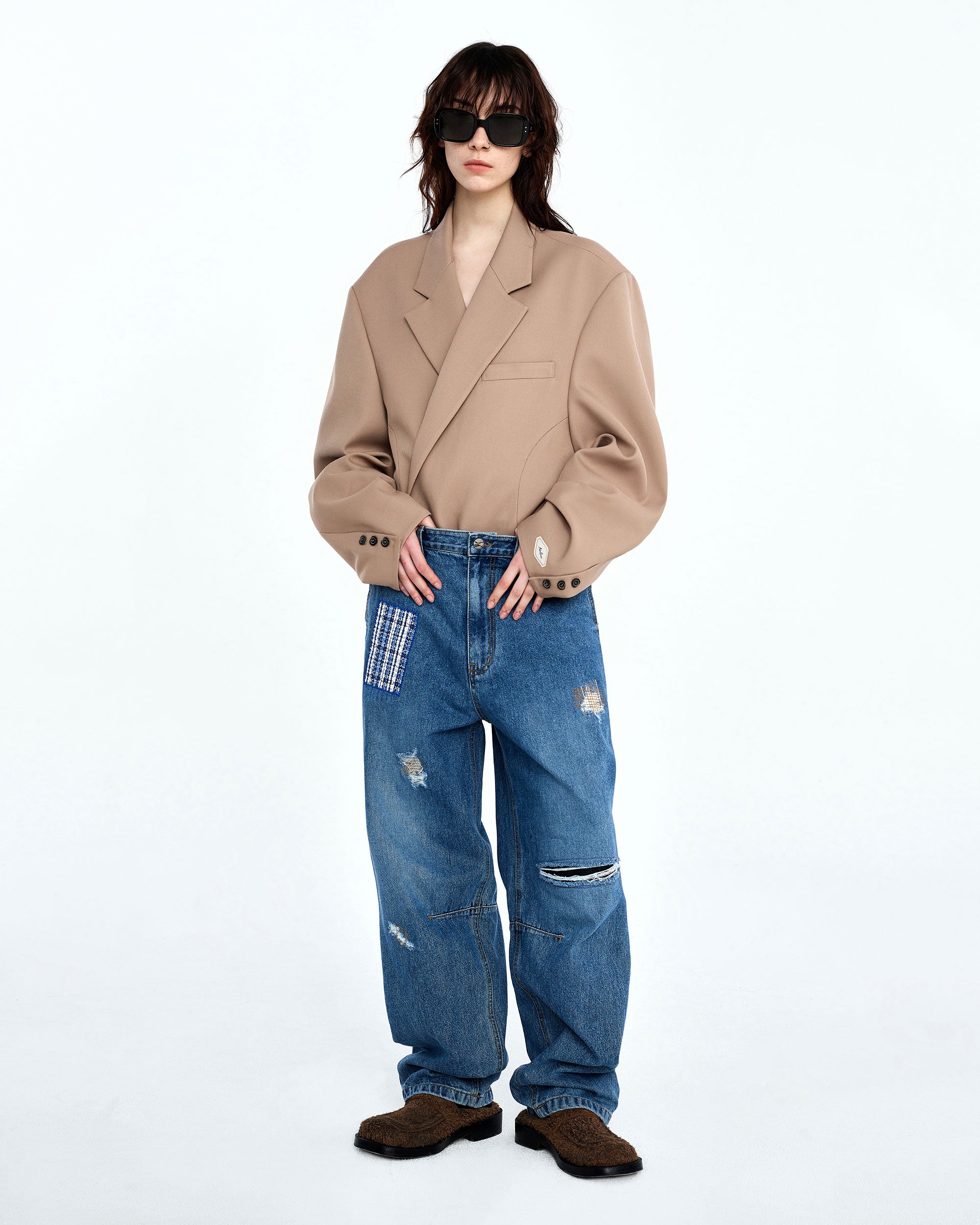 Ader Error - Fran blazer (Beige) product image 1 | TRAB K-Fashion Australia