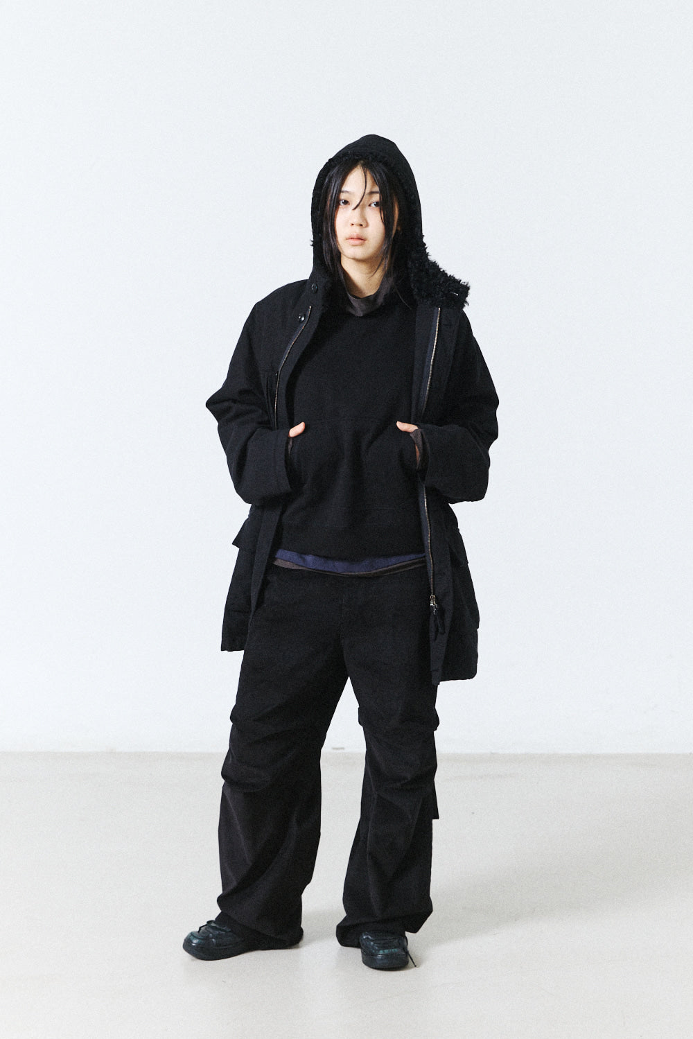 Hatchingroom - Hooded Mil Parka (Black) product image 15 | TRAB K-Fashion Australia