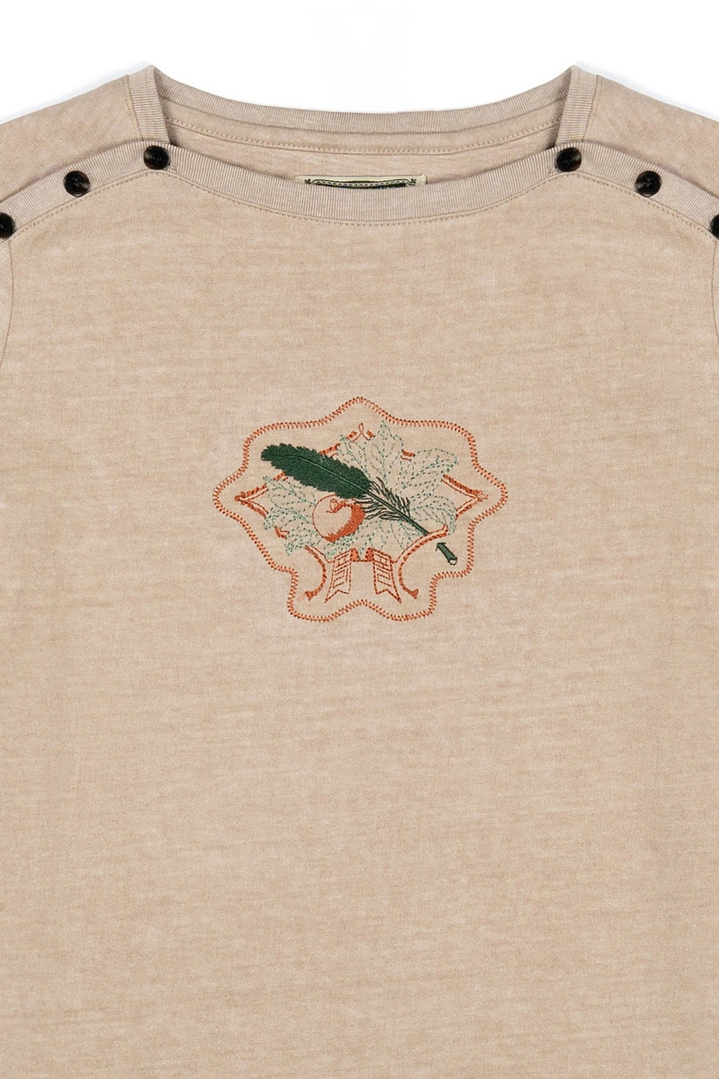 Ioedle - Freefall Fastening Boat Neck T-Shirt Yellow (Brown) product image 5 | TRAB K-Fashion Australia