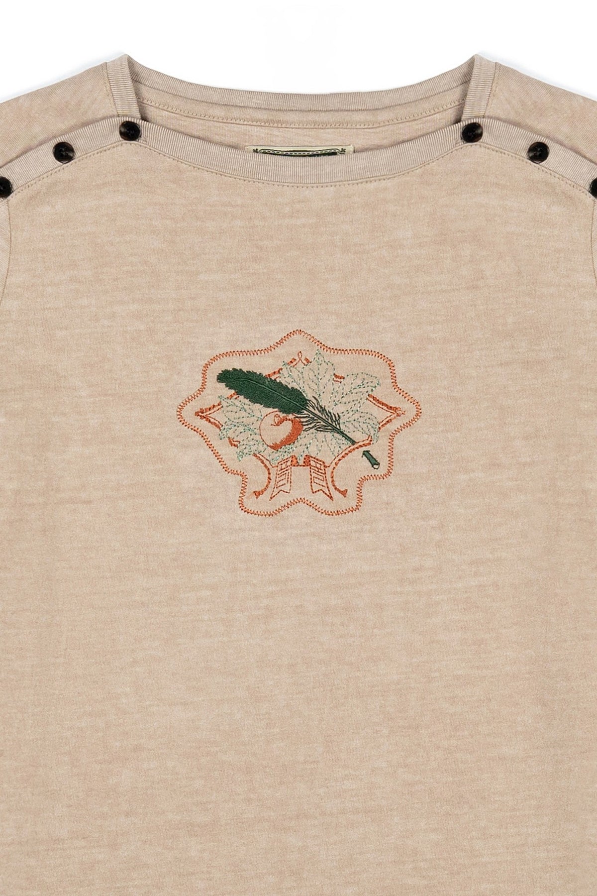 Ioedle - Freefall Fastening Boat Neck T-Shirt Yellow (Brown) product image 5 | TRAB K-Fashion Australia