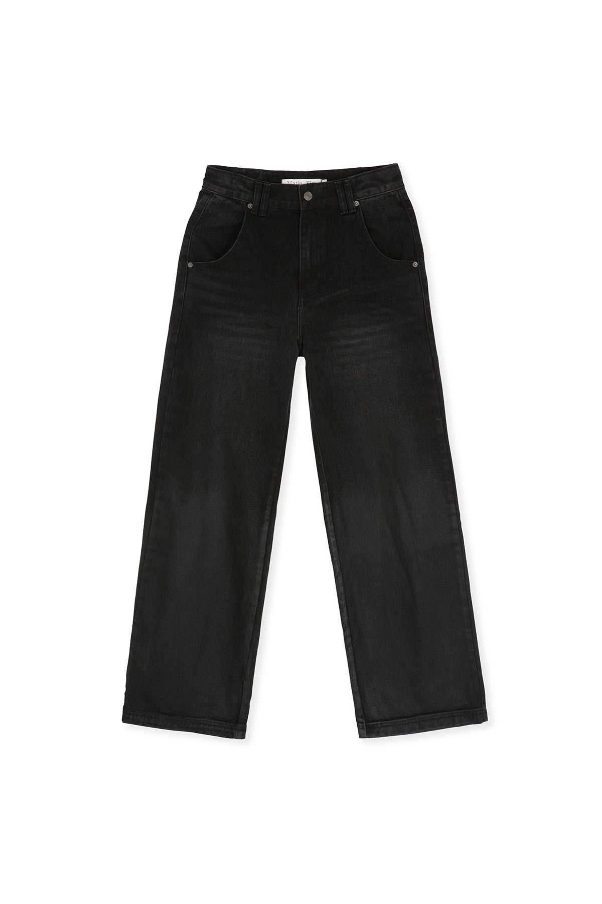 Matin Kim - Peaches Coating Washed Denim Pants (Black) product image 2 | TRAB K-Fashion Australia