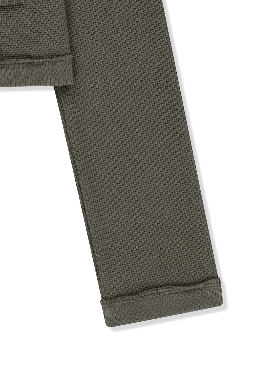 Matin Kim - Waffle Henley Neck Hood Top (Khaki) product image 4 | TRAB K-Fashion Australia