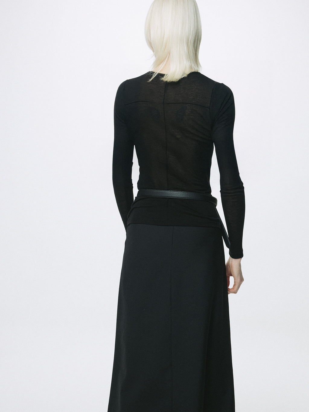 Tonywack - Wool Tencel Pintuck Long Sleeve (Black) product image 3 | TRAB K-Fashion Australia