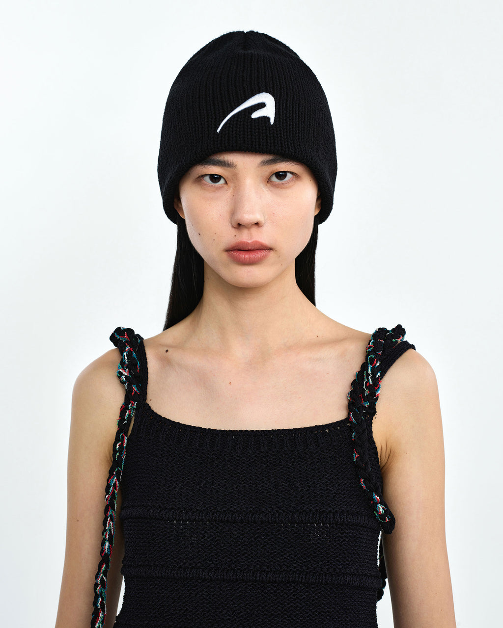 Ader Error - A-peec logo beanie (Noir) product image 3 | TRAB K-Fashion Australia