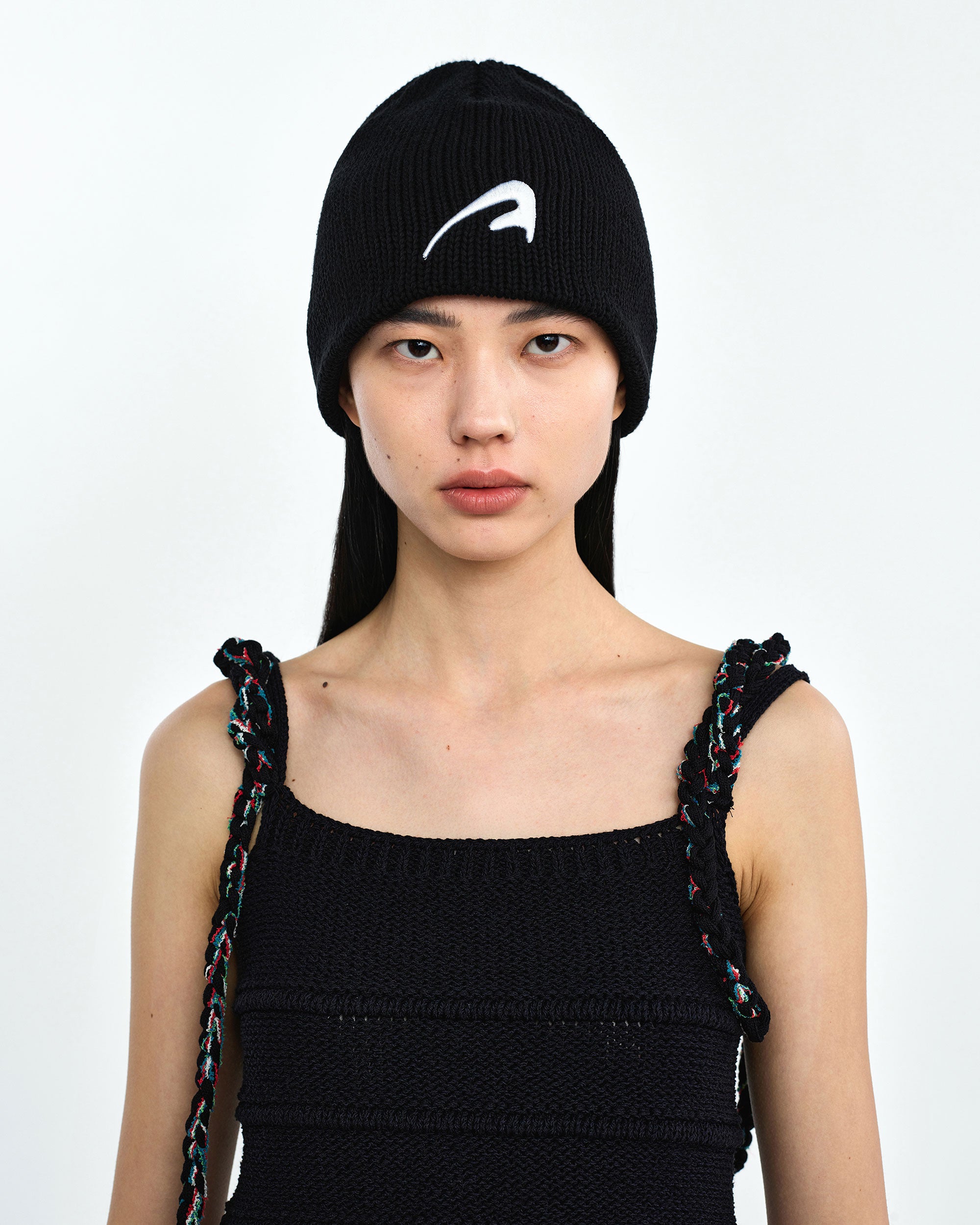 Ader Error - A-peec logo beanie (Noir) product image 3 | TRAB K-Fashion Australia