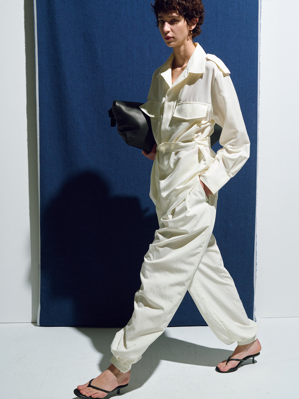 Tonywack - Silk Twill Military Field Shirt Jacket (Ivory) product image 6 | TRAB K-Fashion Australia