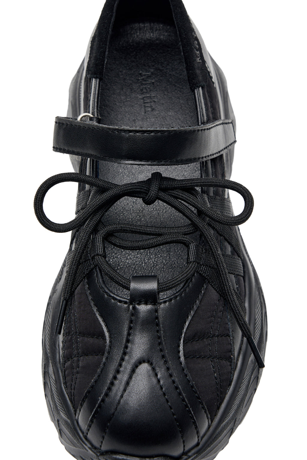 Matin Kim - Lace Up Chunky Ballet Sneakers (Black) product image 4 | TRAB K-Fashion Australia