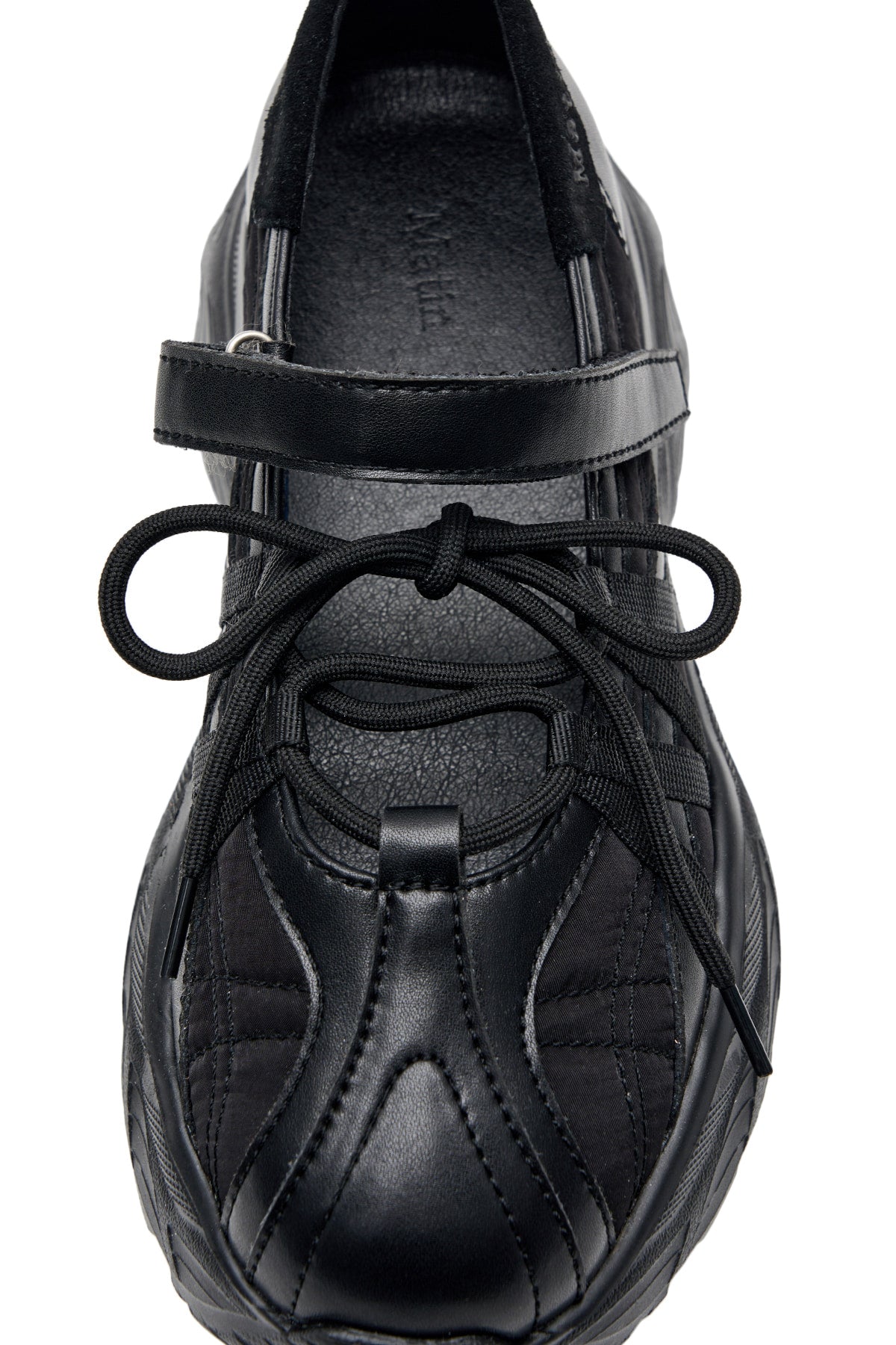 Matin Kim - Lace Up Chunky Ballet Sneakers (Black) product image 4 | TRAB K-Fashion Australia
