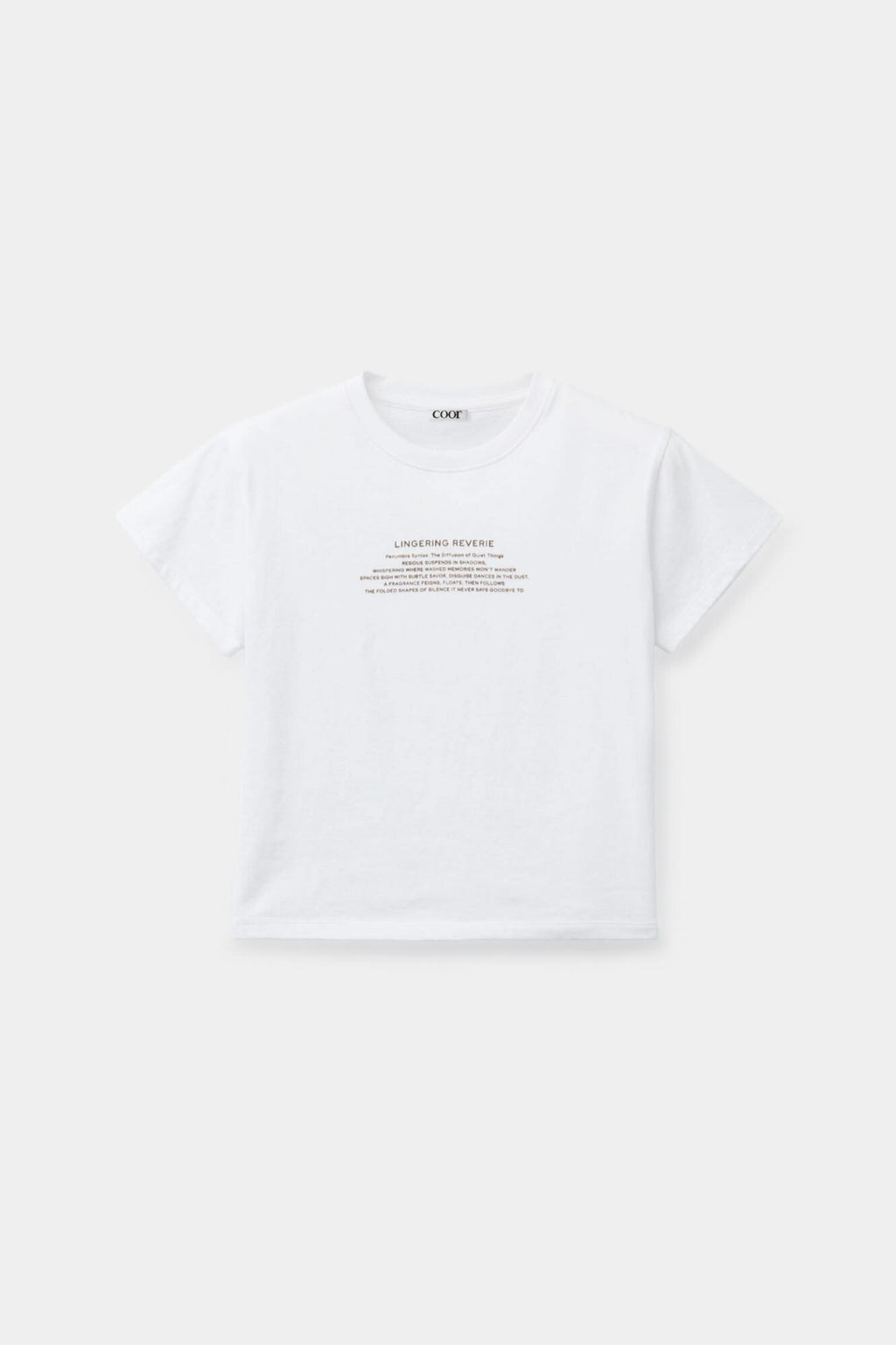 Coor - Printed Crop T-Shirt (White) product image 1 | TRAB K-Fashion Australia
