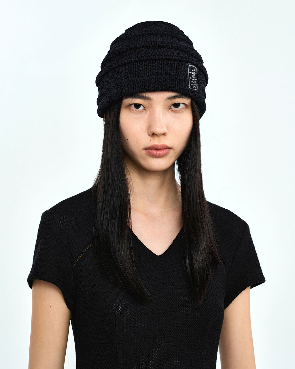 Ader Error - Montblanc beanie (Noir) product image 3 | TRAB K-Fashion Australia