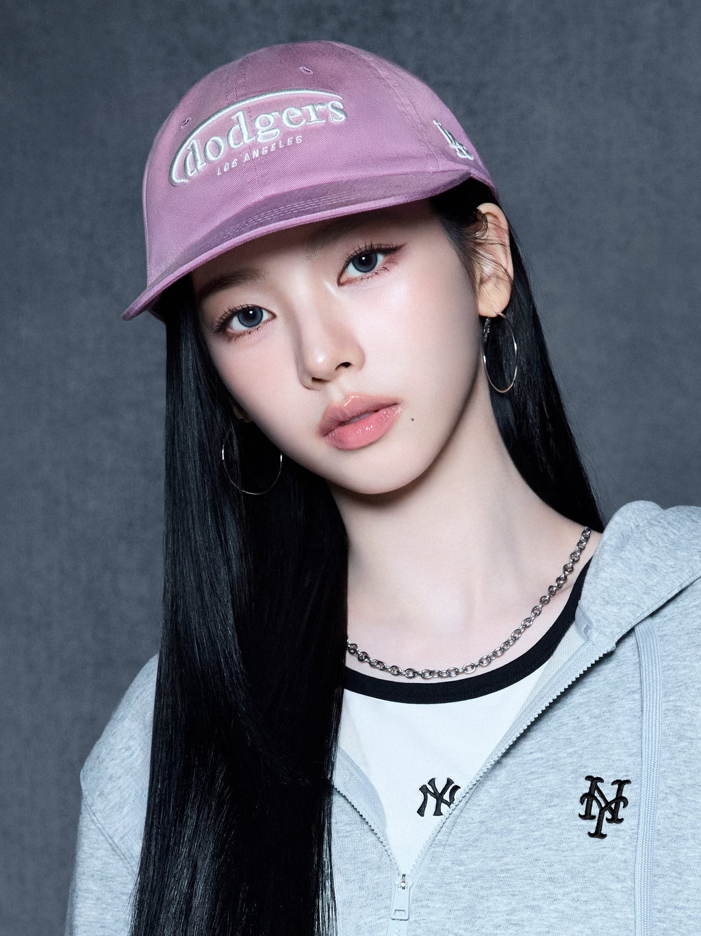 MLB Korea - MLB Vintage Washing Curve Logo Unstructured Ball Cap LA Dodgers (Pink) product image 1 | TRAB K-Fashion Australia