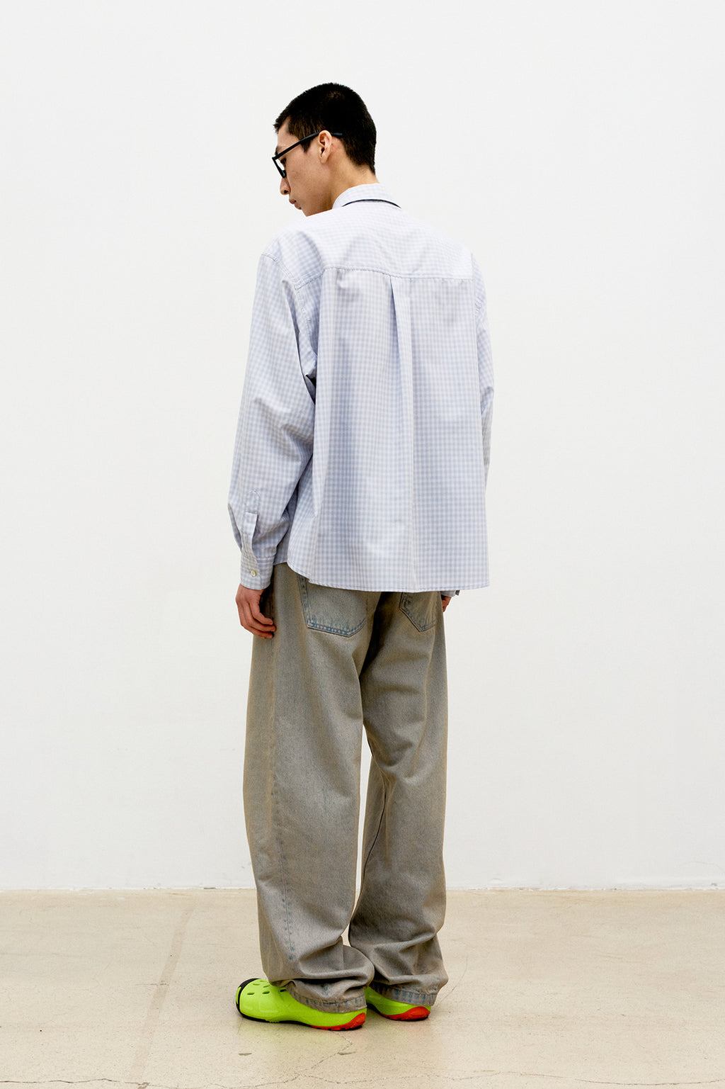 Coor - Micro Ombre Check Shirt (Blue Pink) product image 4 | TRAB K-Fashion Australia