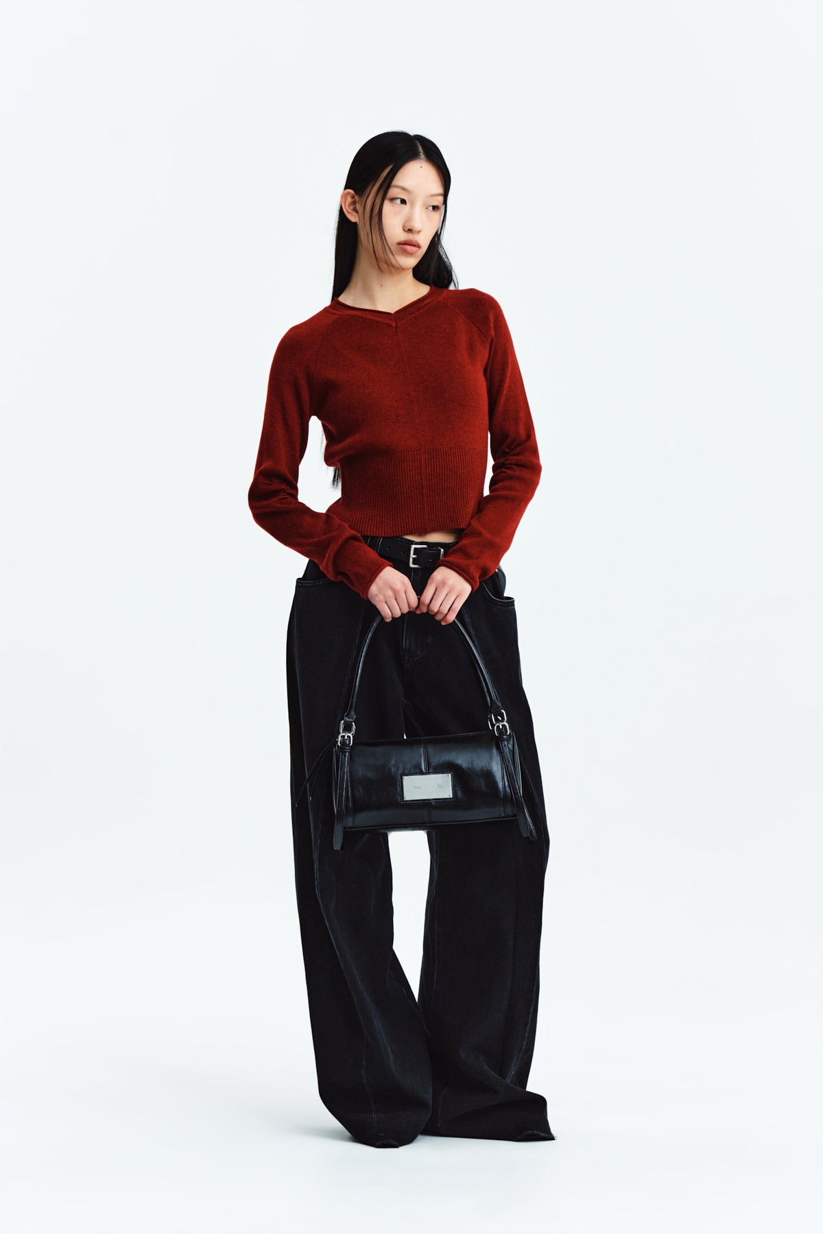 Matin Kim - Tuck Point Wide Denim Pants (Black) product image 8 | TRAB K-Fashion Australia