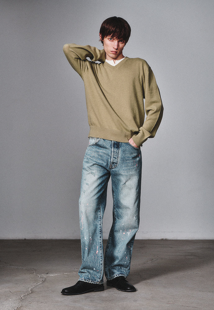 Art if acts - Cashmere V-Neck Knit (Matcha) product image 5 | TRAB K-Fashion Australia