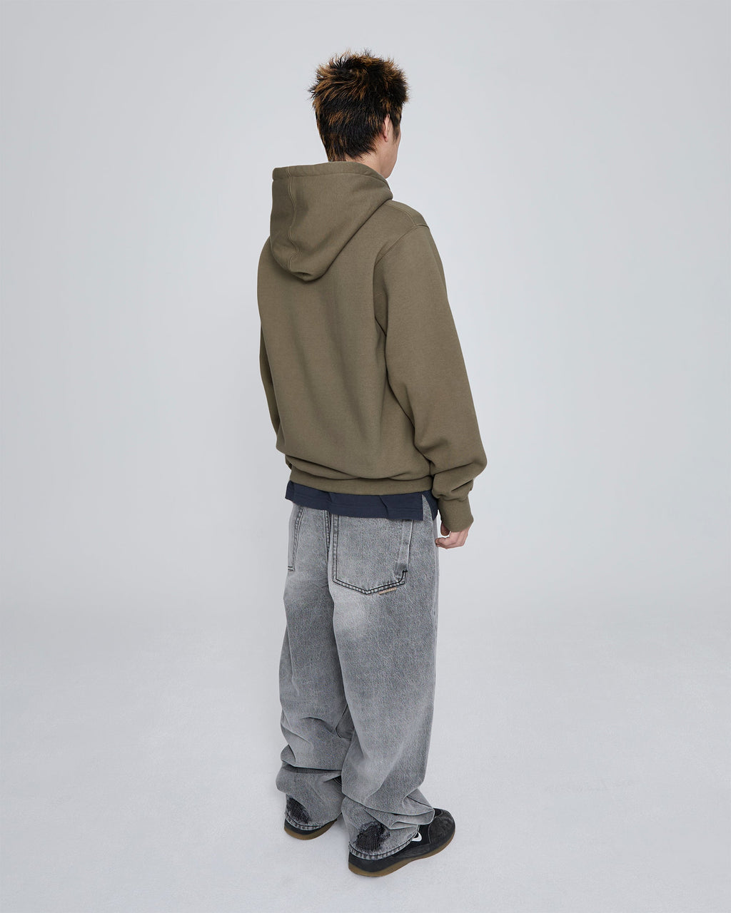 yeseyesee - Y.E.S Snail Logo Zip-Up Hoodie (Khaki) product image 9 | TRAB K-Fashion Australia