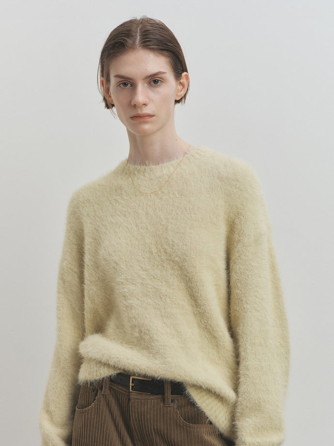 Tonywack - Faux Fur Crew-Neck Top (Ivory) product image 6 | TRAB K-Fashion Australia