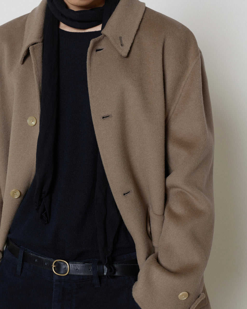 Brownyard - Handmade Half Coat (Dark Beige) product image 3 | TRAB K-Fashion Australia