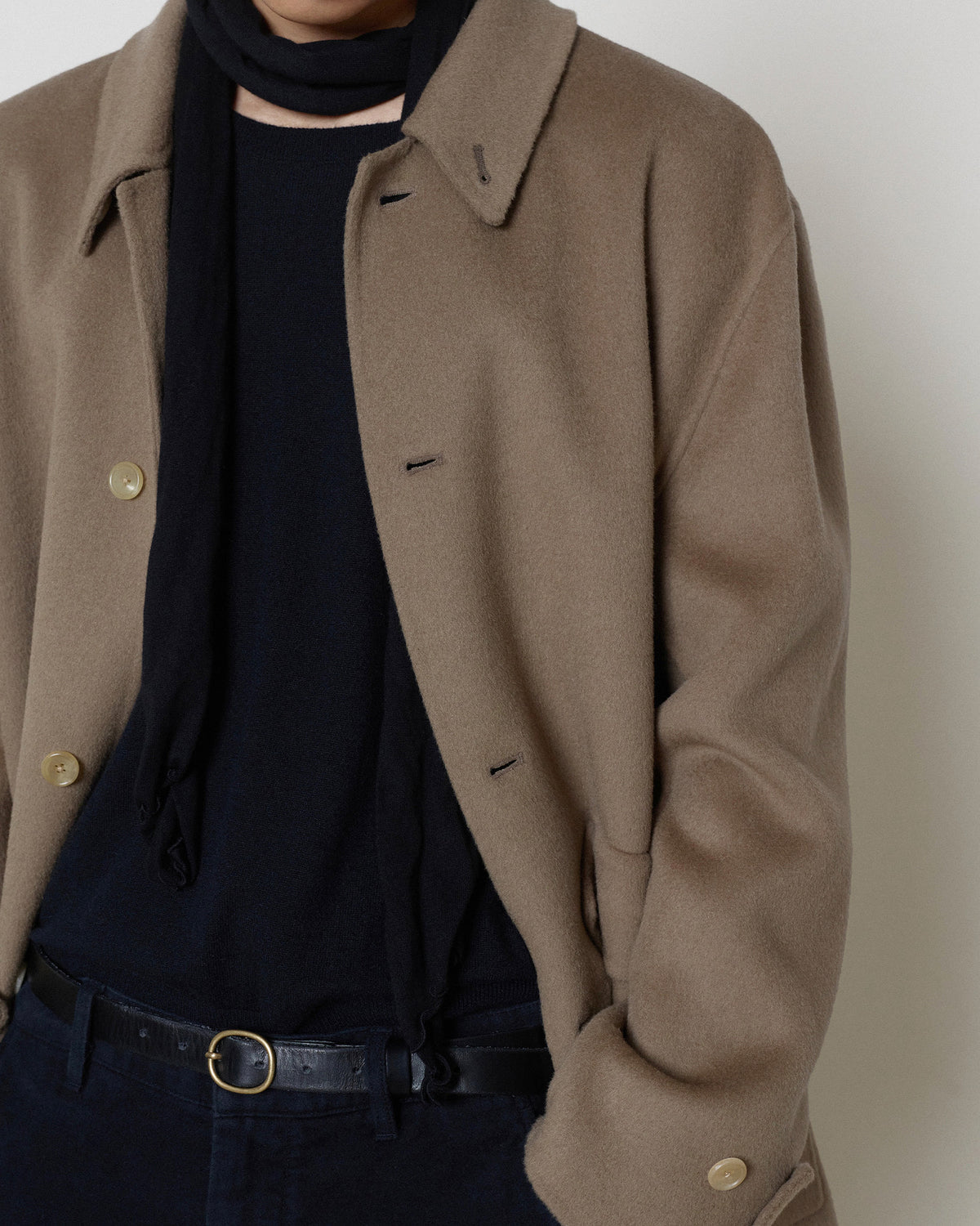 Brownyard - Handmade Half Coat (Dark Beige) product image 3 | TRAB K-Fashion Australia