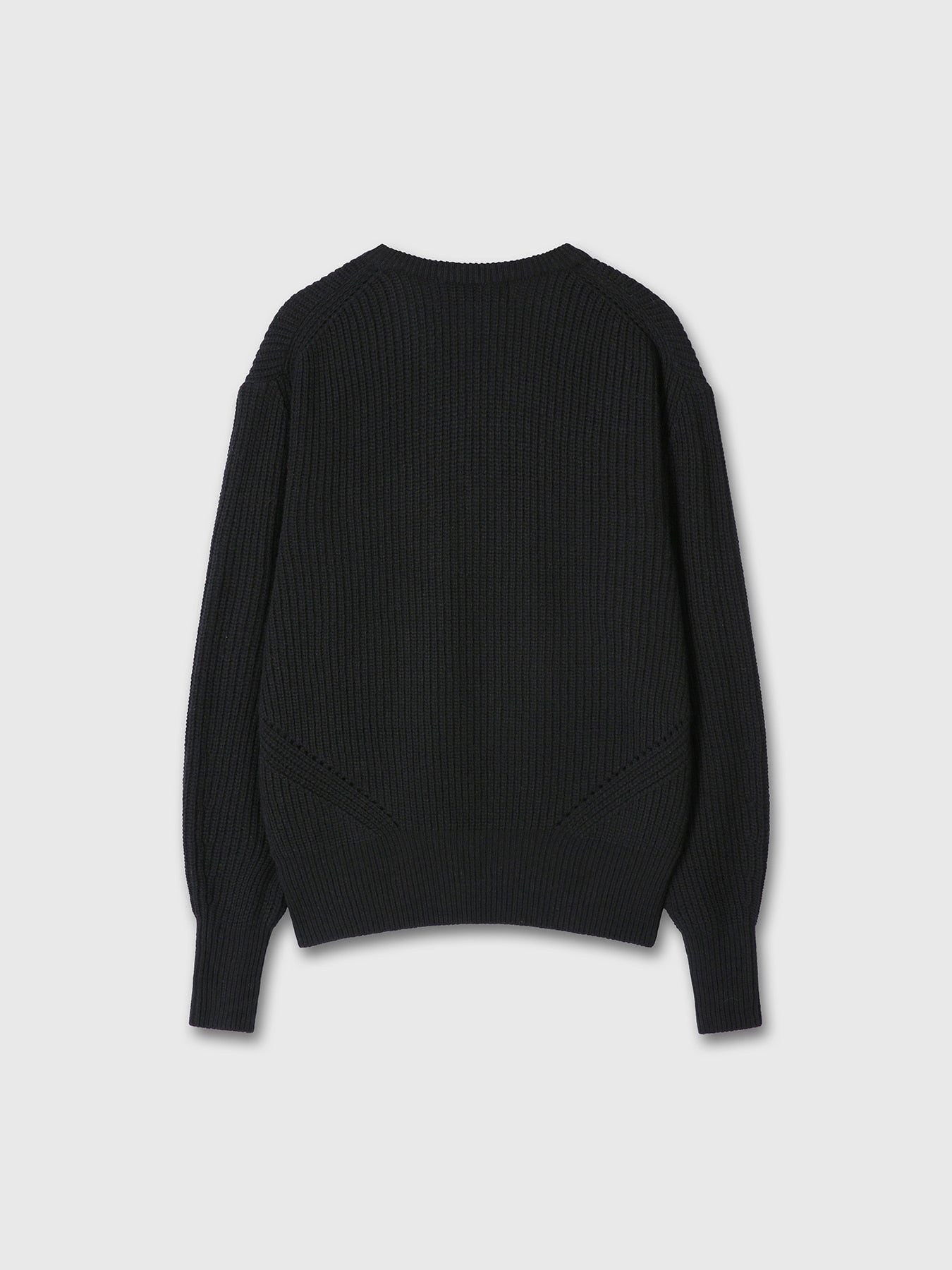 Tonywack - Merino Wool V-Neck Oversized Sweater (Black) product image 9 | TRAB K-Fashion Australia