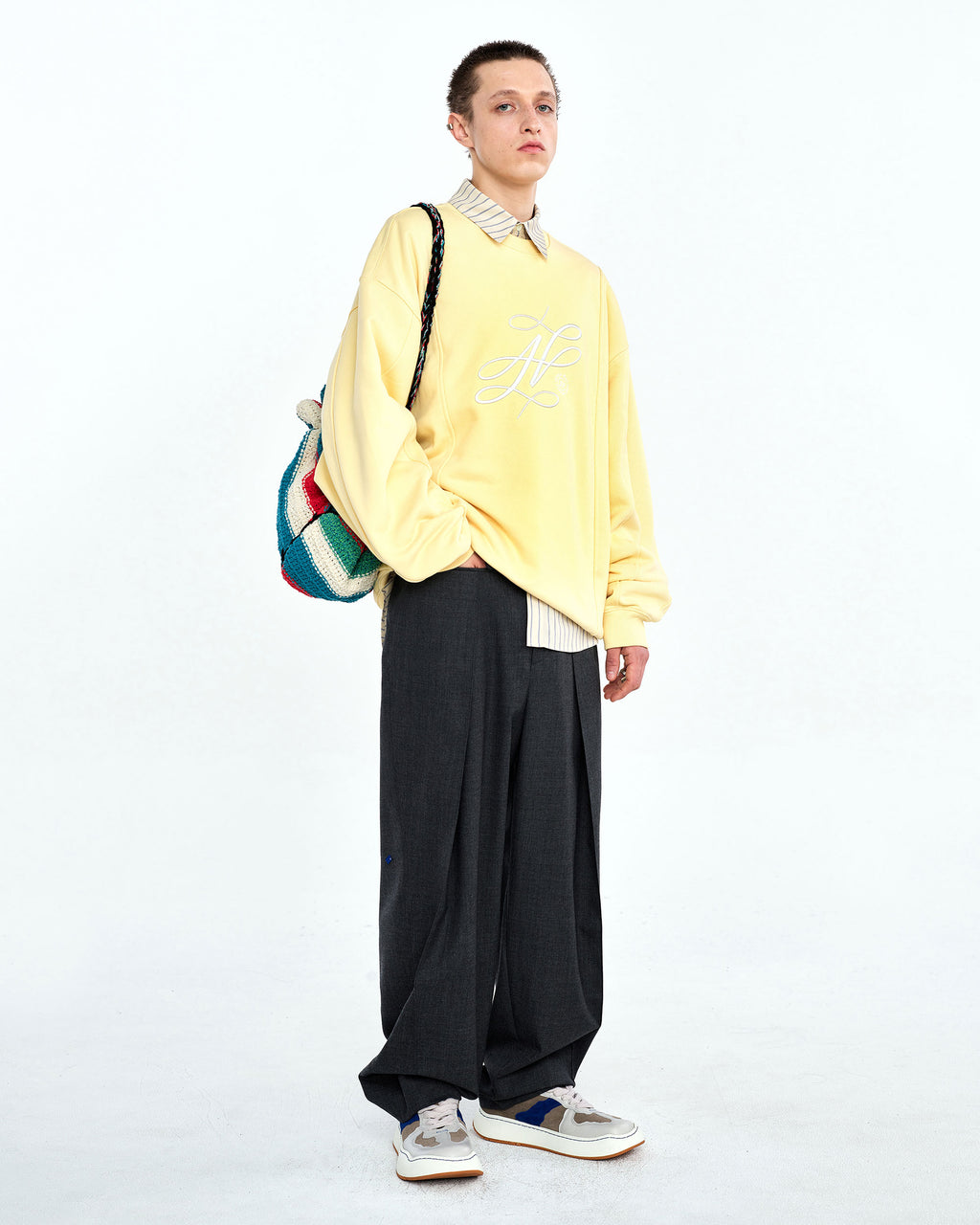 Ader Error - Fran slacks (Gray) product image 2 | TRAB K-Fashion Australia